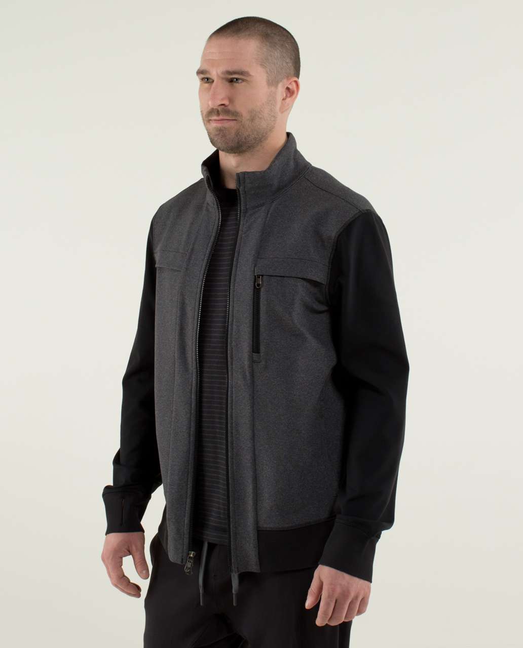 Lululemon Post Gravity Jacket - Heathered Black / Black