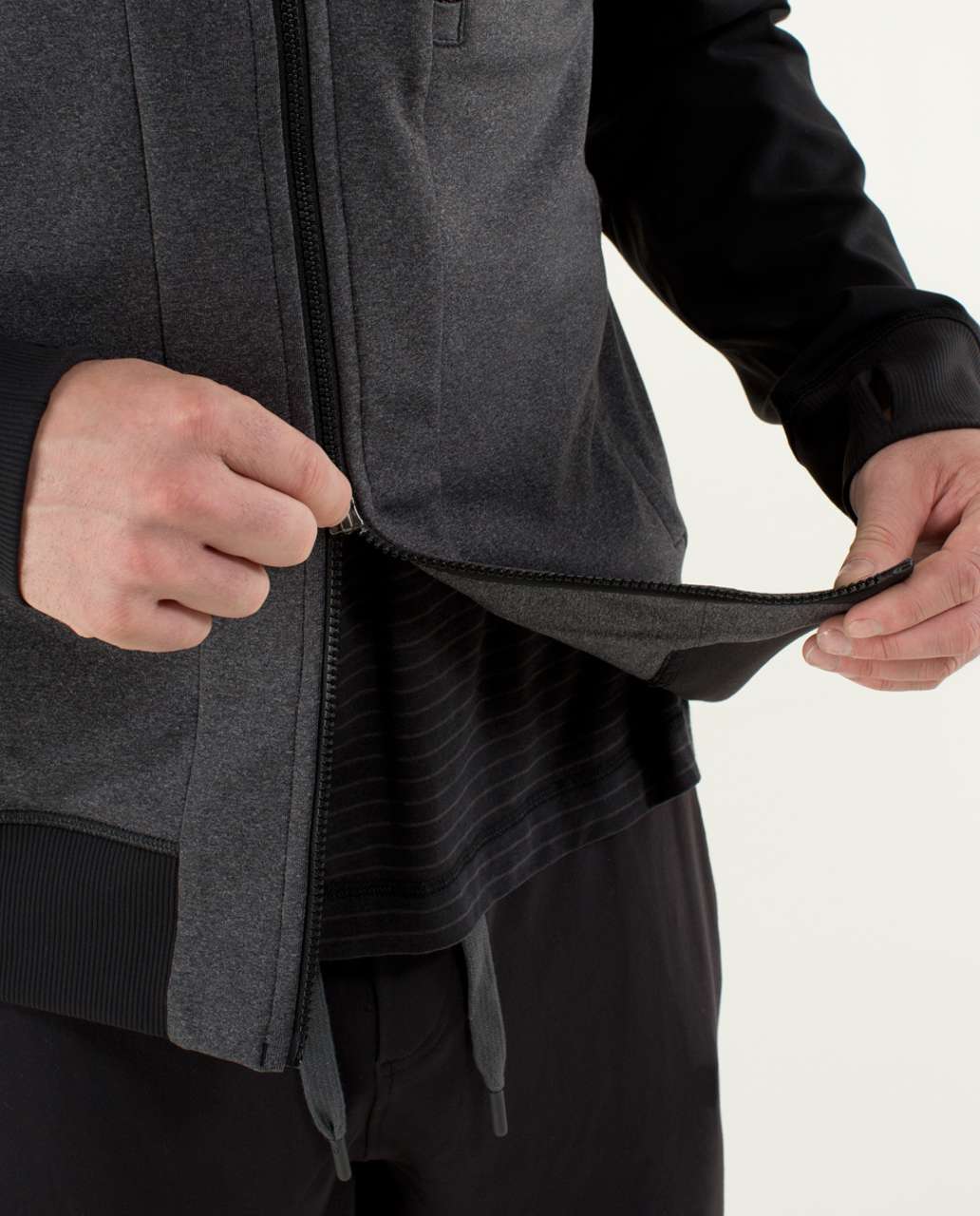 Lululemon Post Gravity Jacket - Heathered Black / Black