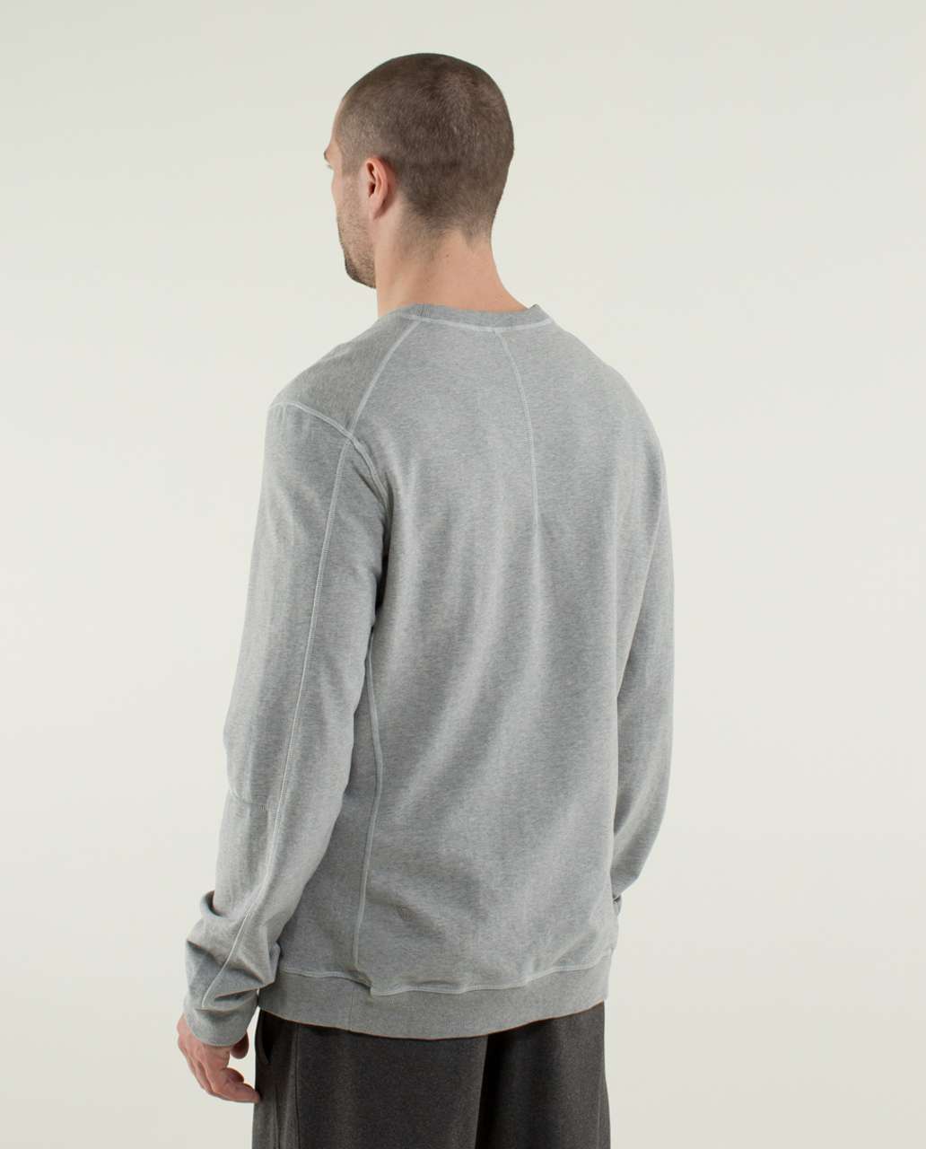 Lululemon All Town Crew Long Sleeve - Heathered Medium Grey / Ambient Grey