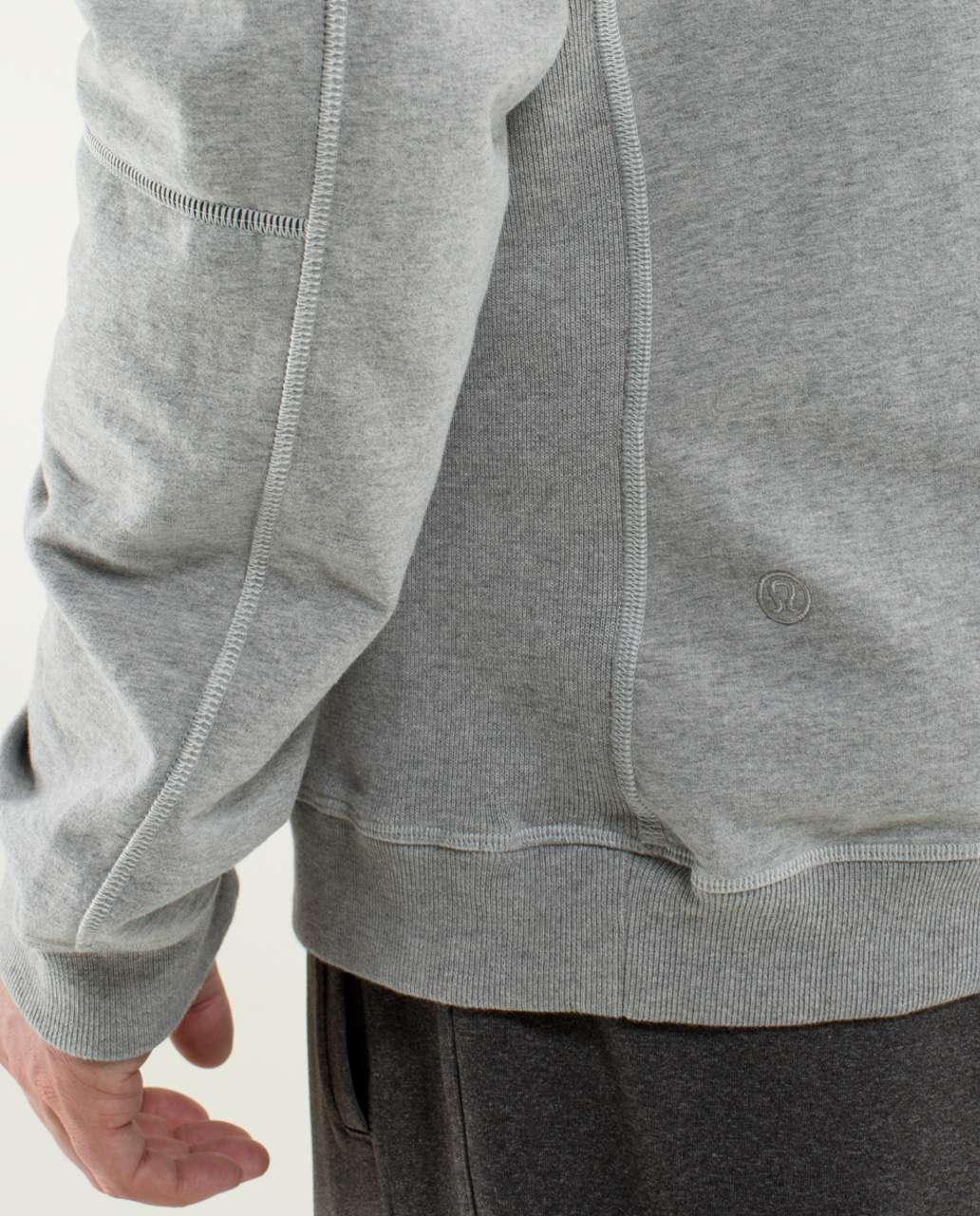 Lululemon All Town Crew Long Sleeve - Heathered Medium Grey / Ambient Grey