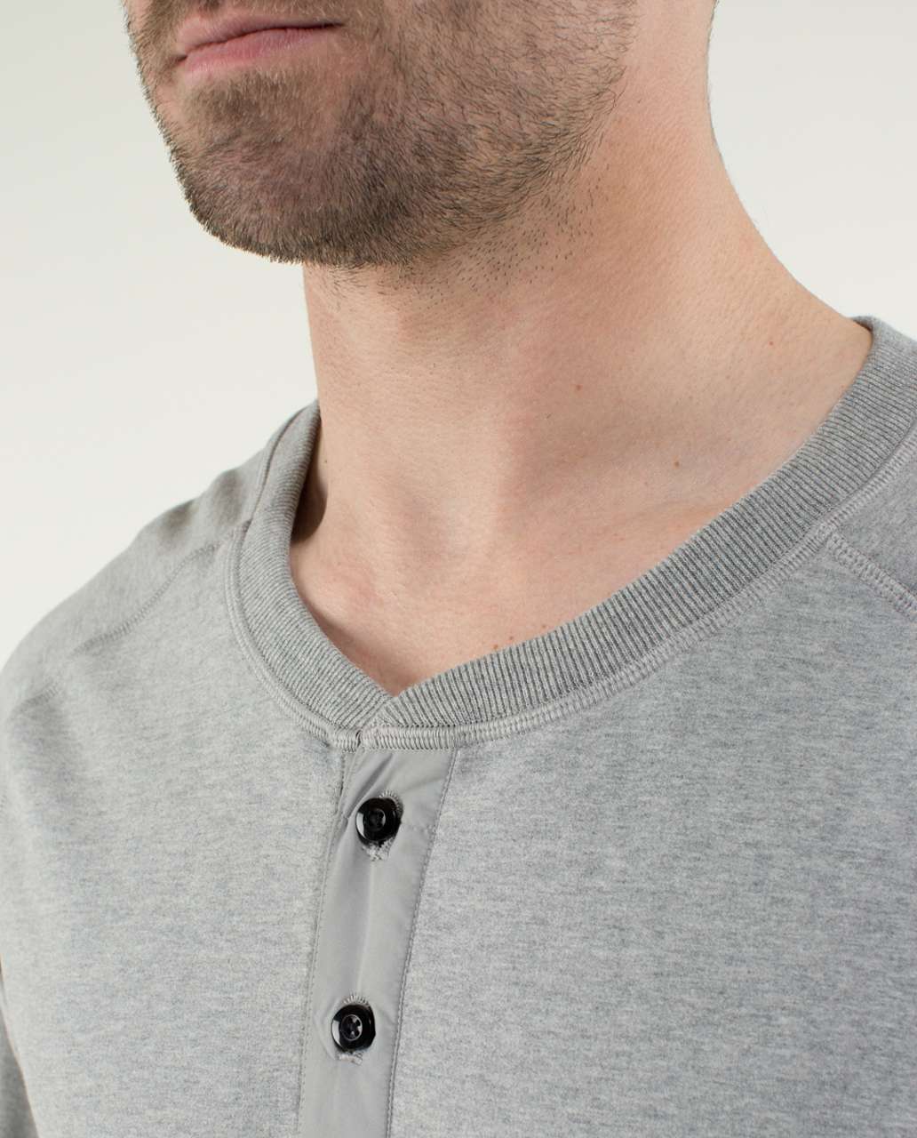 Lululemon All Town Henley - Heathered Medium Grey / Ambient Grey