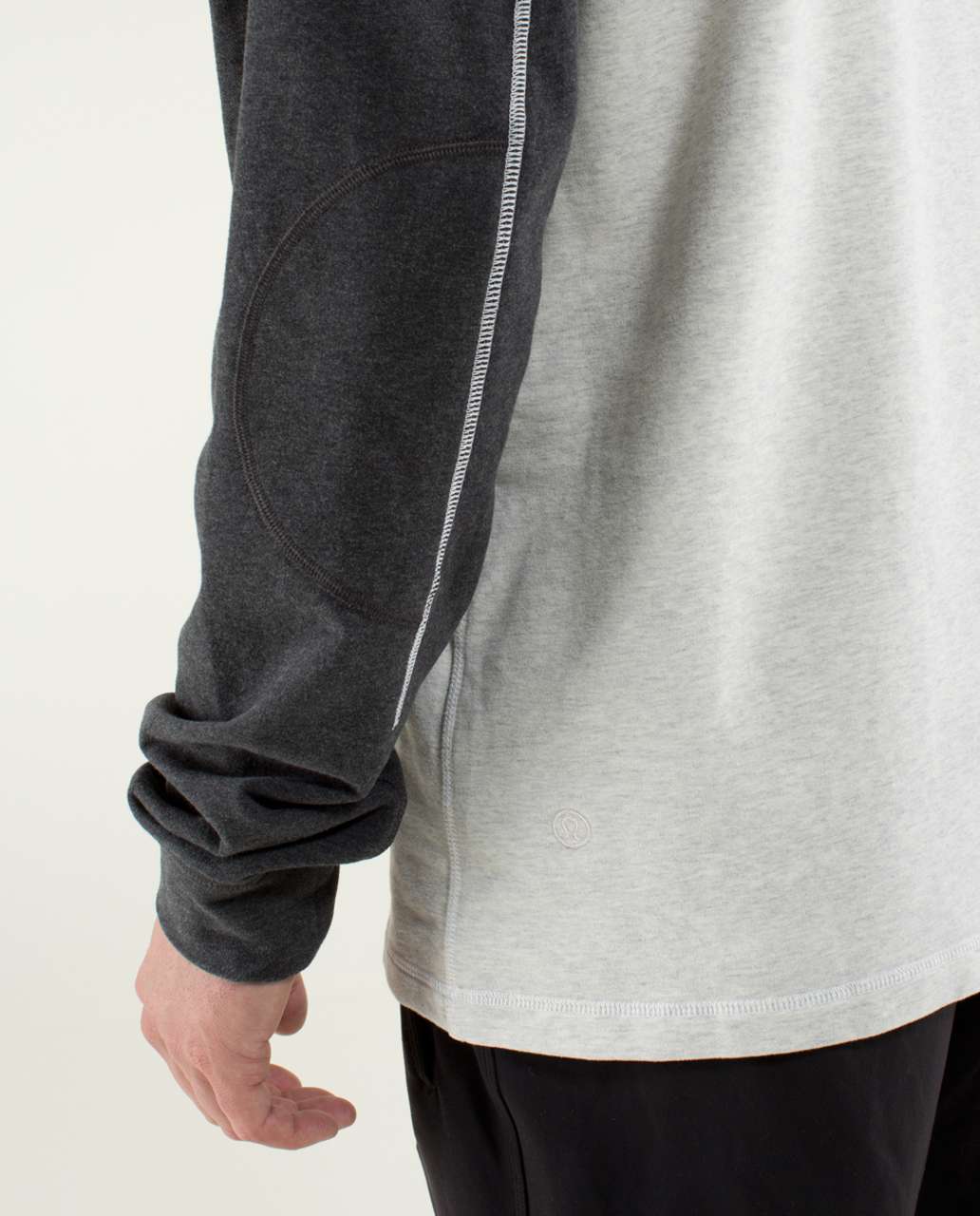 Lululemon All Town Henley - Heathered White / Heathered Black