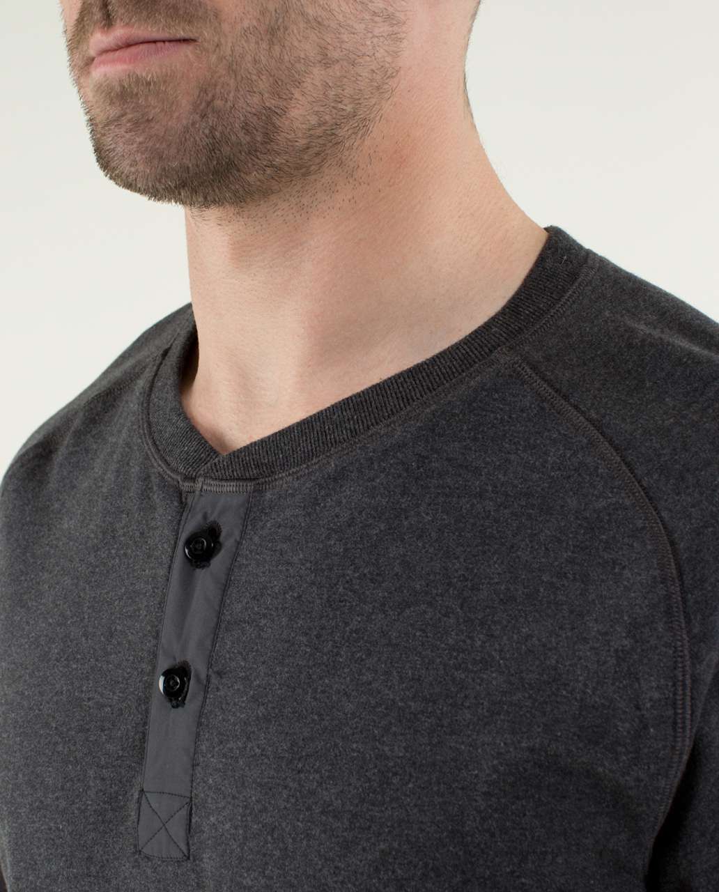 Lululemon All Town Henley - Heathered Black