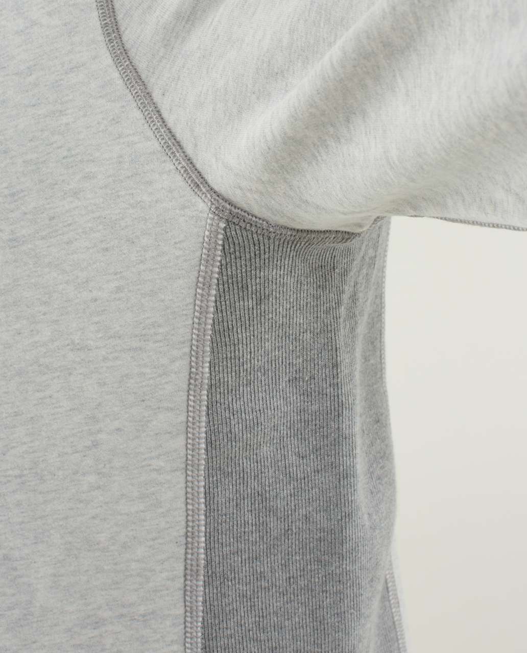 Lululemon All Town Crew Long Sleeve - Heathered White / Heathered Medium Grey