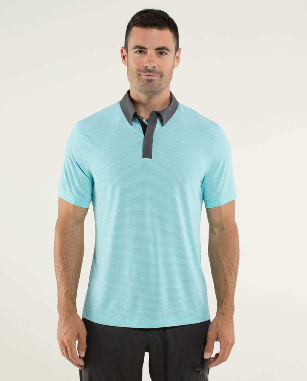 Lululemon Precision Polo - Heathered Angel Blue / Angel Blue / Soot Light