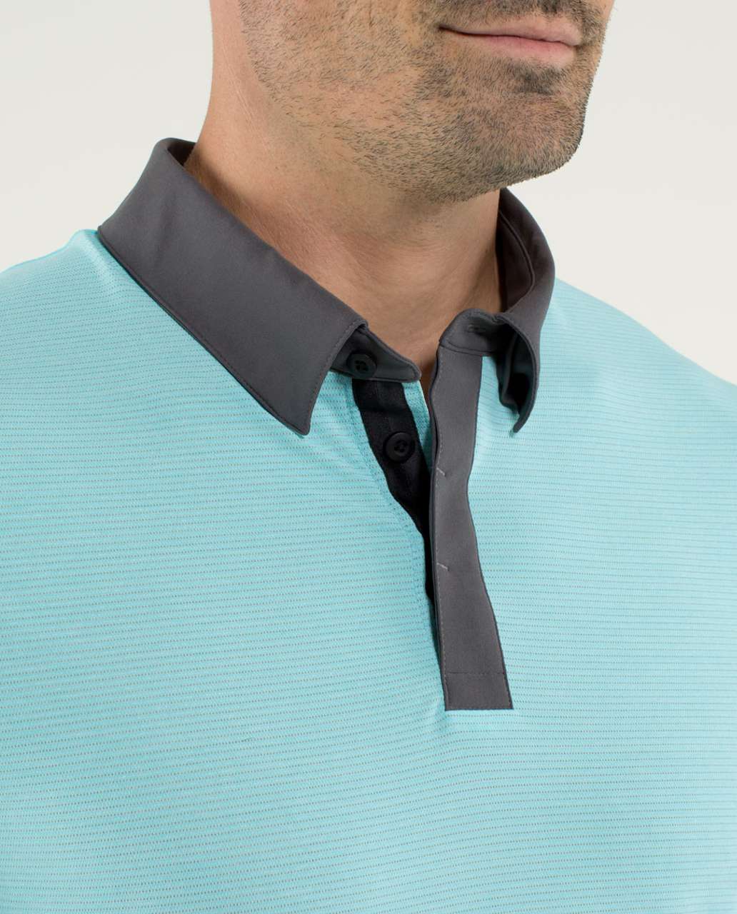 Lululemon Precision Polo - Heathered Angel Blue / Angel Blue / Soot Light