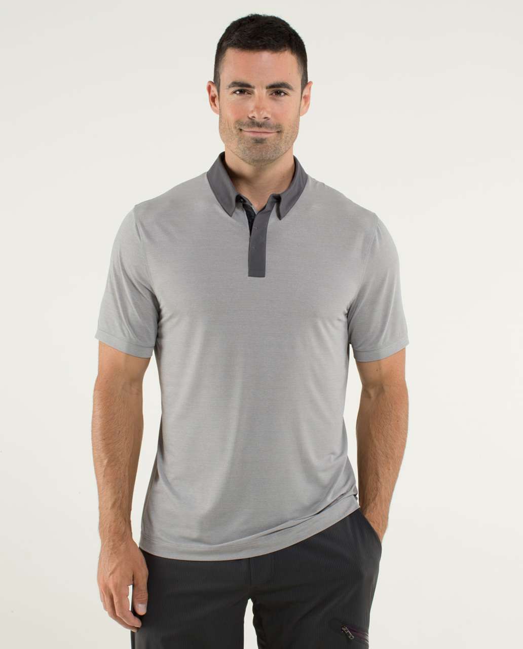 Lululemon Precision Polo - Heathered Medium Grey / Ambient Grey / Soot Light