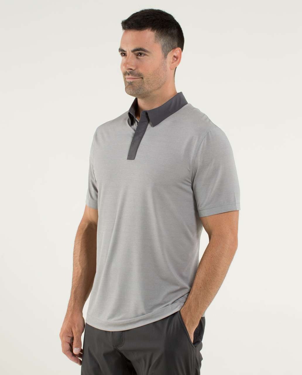 Lululemon Precision Polo - Heathered Medium Grey / Ambient Grey / Soot Light