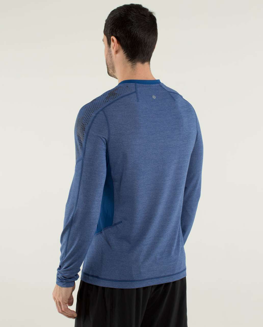 Lululemon Triple X Long Sleeve - Heathered Rugged Blue / Rugged Blue