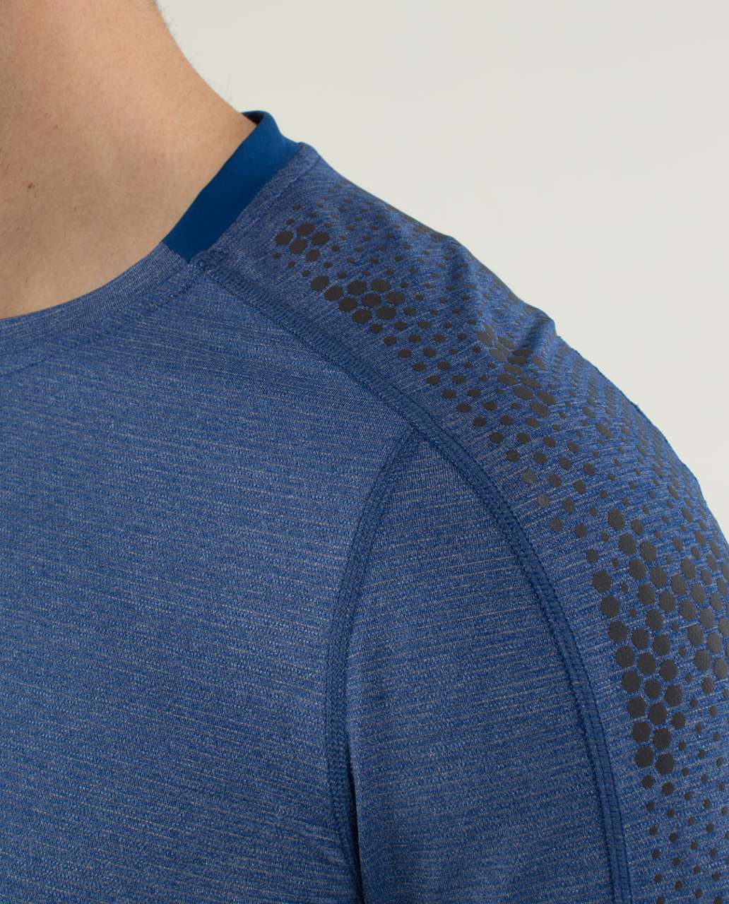 Lululemon Triple X Long Sleeve - Heathered Rugged Blue / Rugged Blue