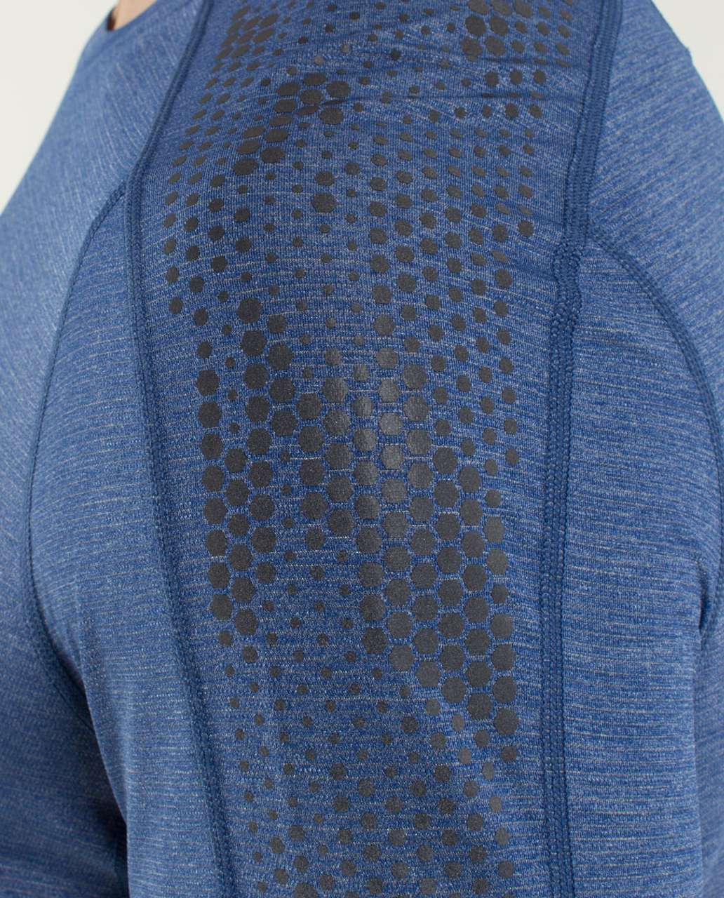 Lululemon Triple X Long Sleeve - Heathered Rugged Blue / Rugged Blue