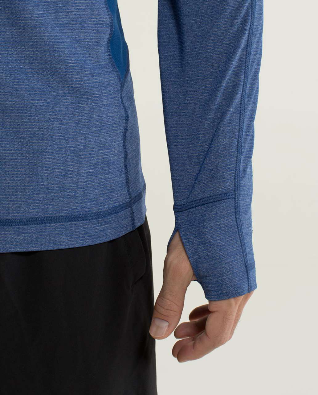 Lululemon Triple X Long Sleeve - Heathered Rugged Blue / Rugged Blue