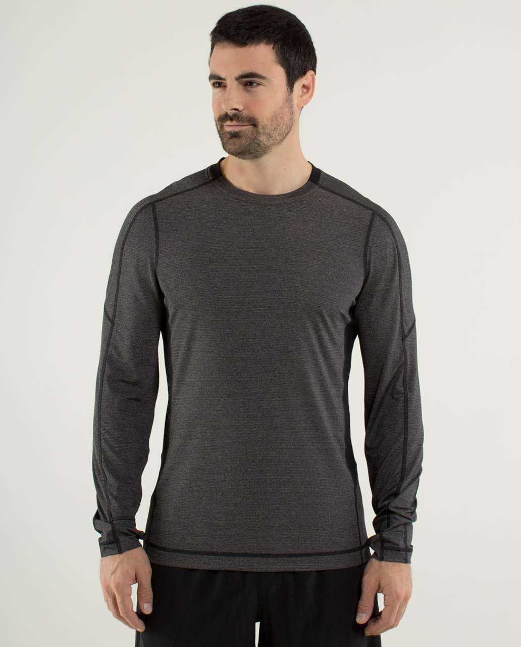 Lululemon Triple X Long Sleeve - Heathered Black / Black