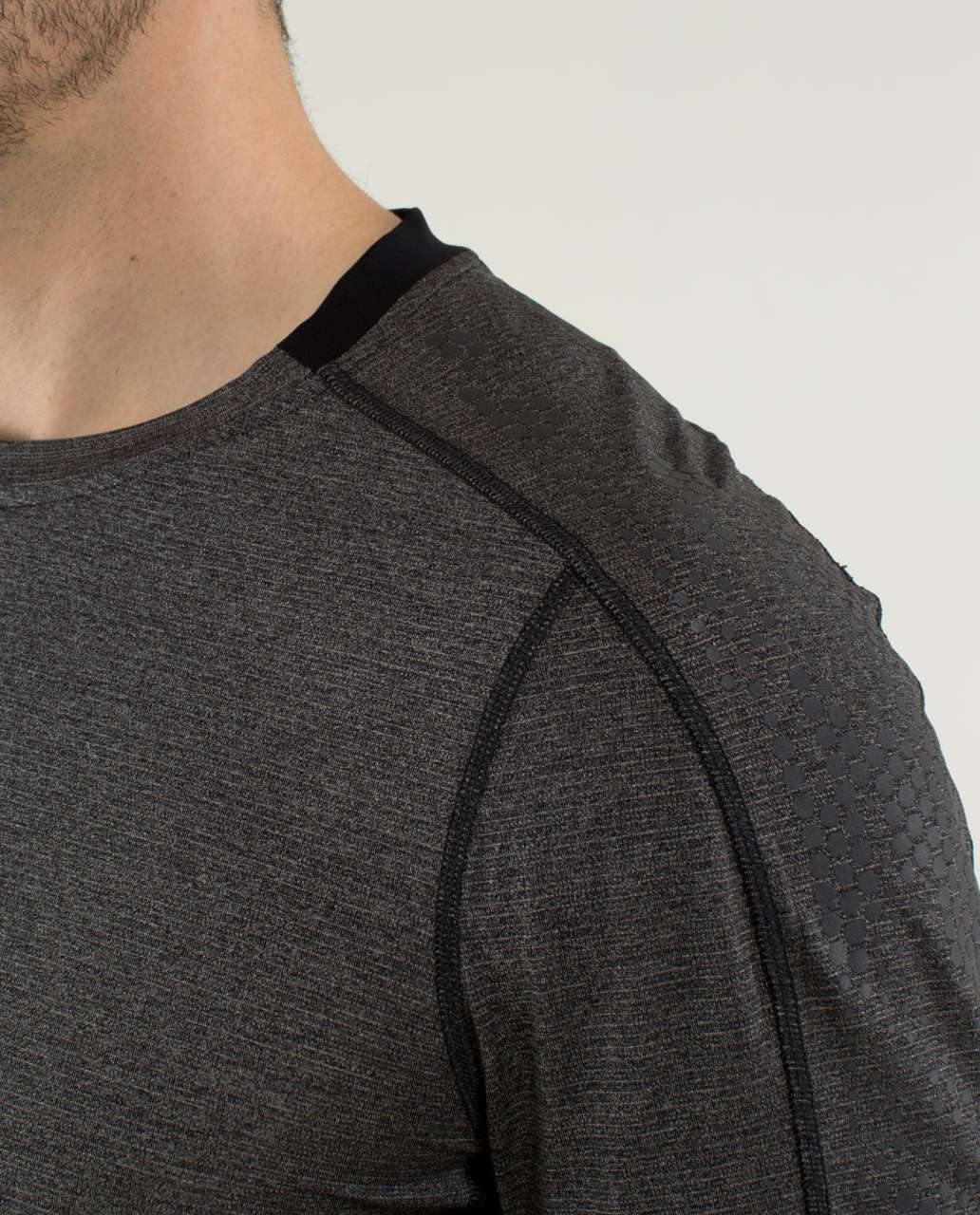 Lululemon Triple X Long Sleeve - Heathered Black / Black