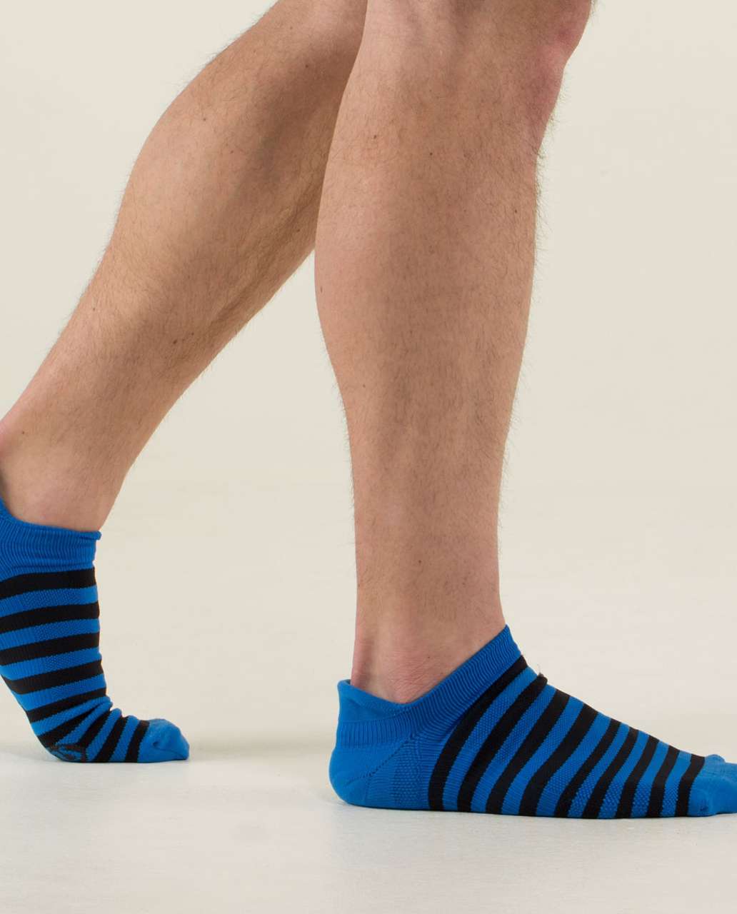 Lululemon No Show Ultimate Run Sock - Wave Stripe Lakeside Blue