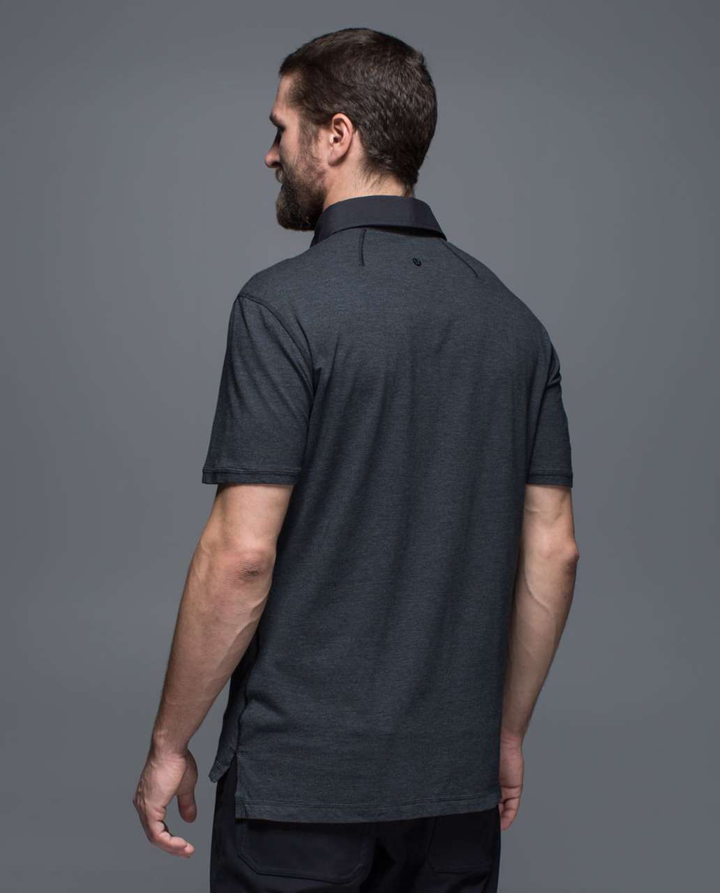 Lululemon Post Practice Polo - Heathered Black / Black