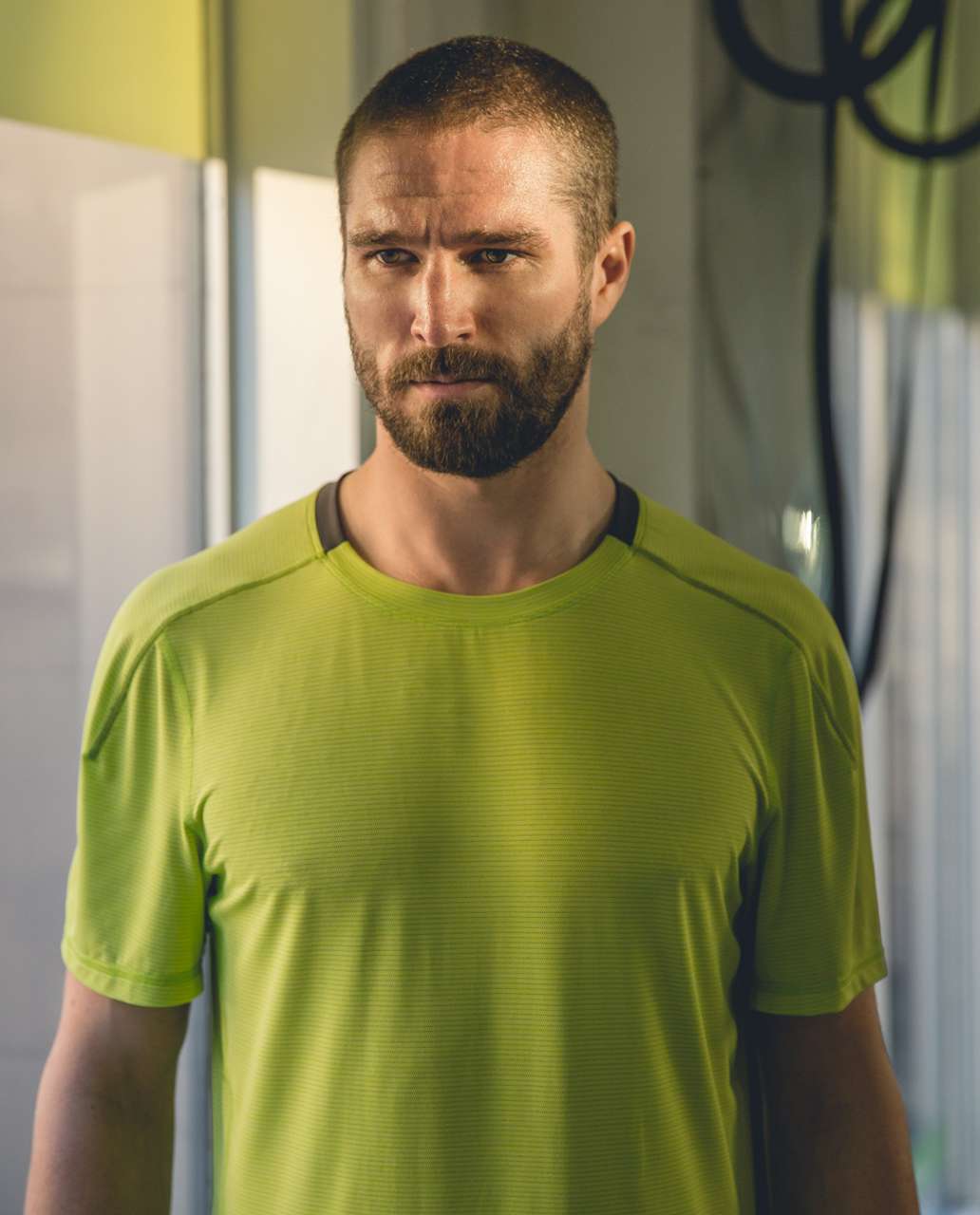 Lululemon Assert Tech Short Sleeve - Heathered Antidote / Soot