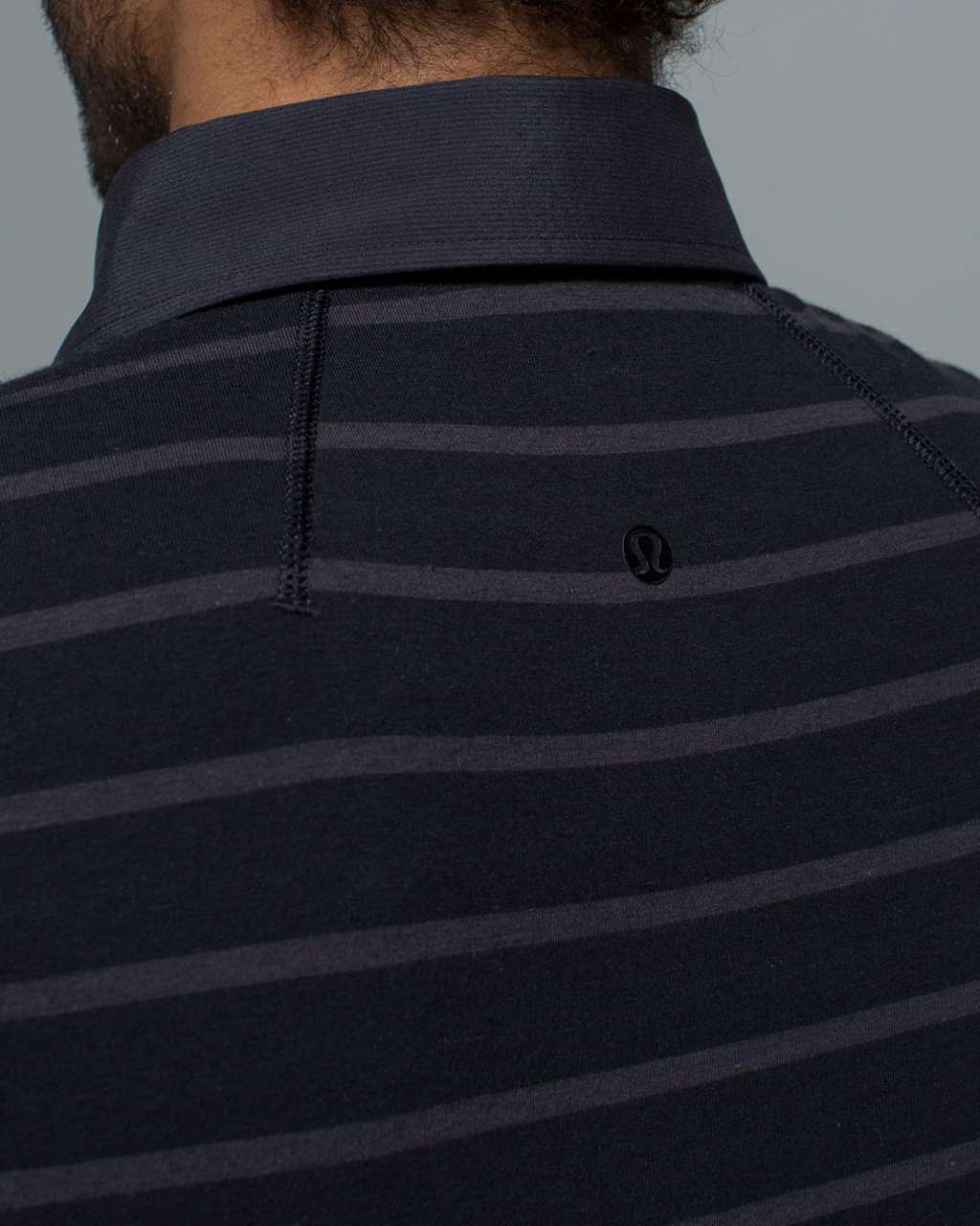 Lululemon Post Practice Polo - Lupin Stripe Black / Black