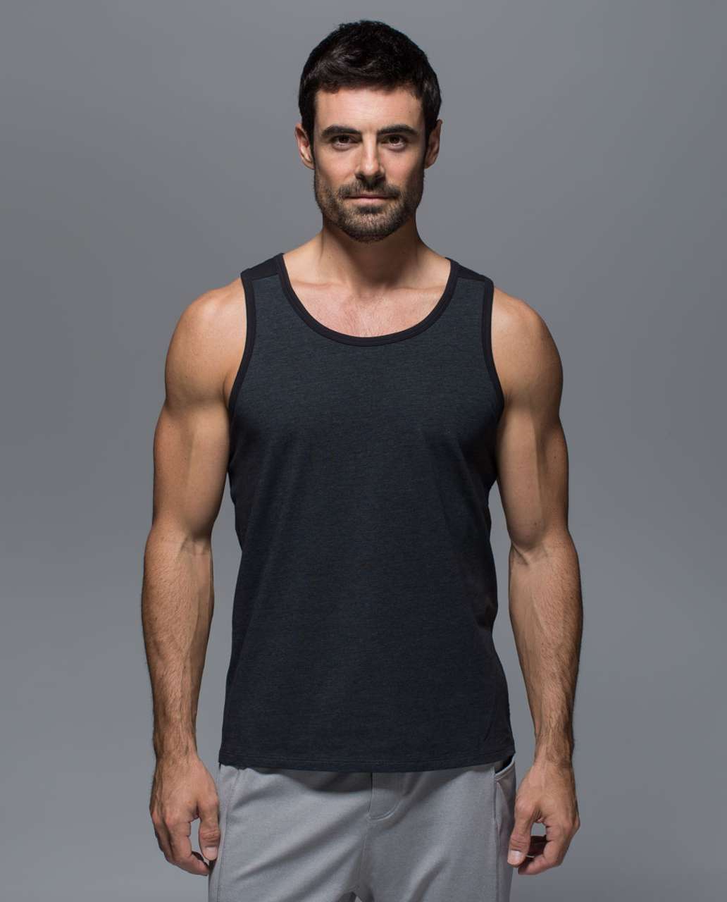 Lululemon Post Practice Tank - Heathered Black / Black