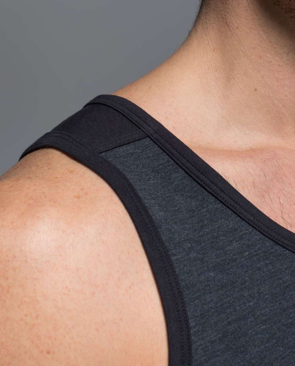 Lululemon Post Practice Tank - Heathered Black / Black