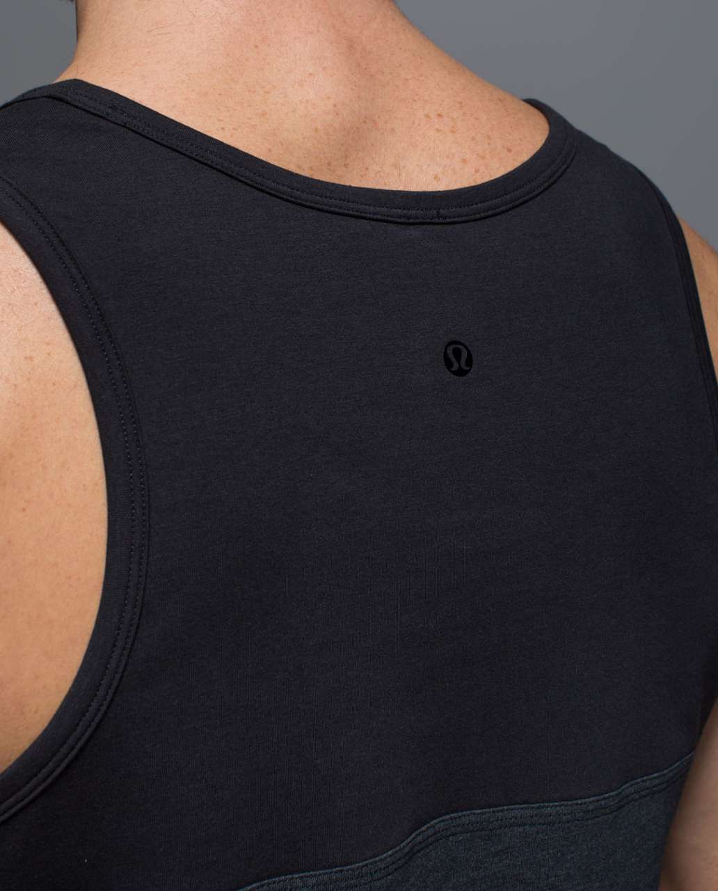 Lululemon Post Practice Tank - Heathered Black / Black