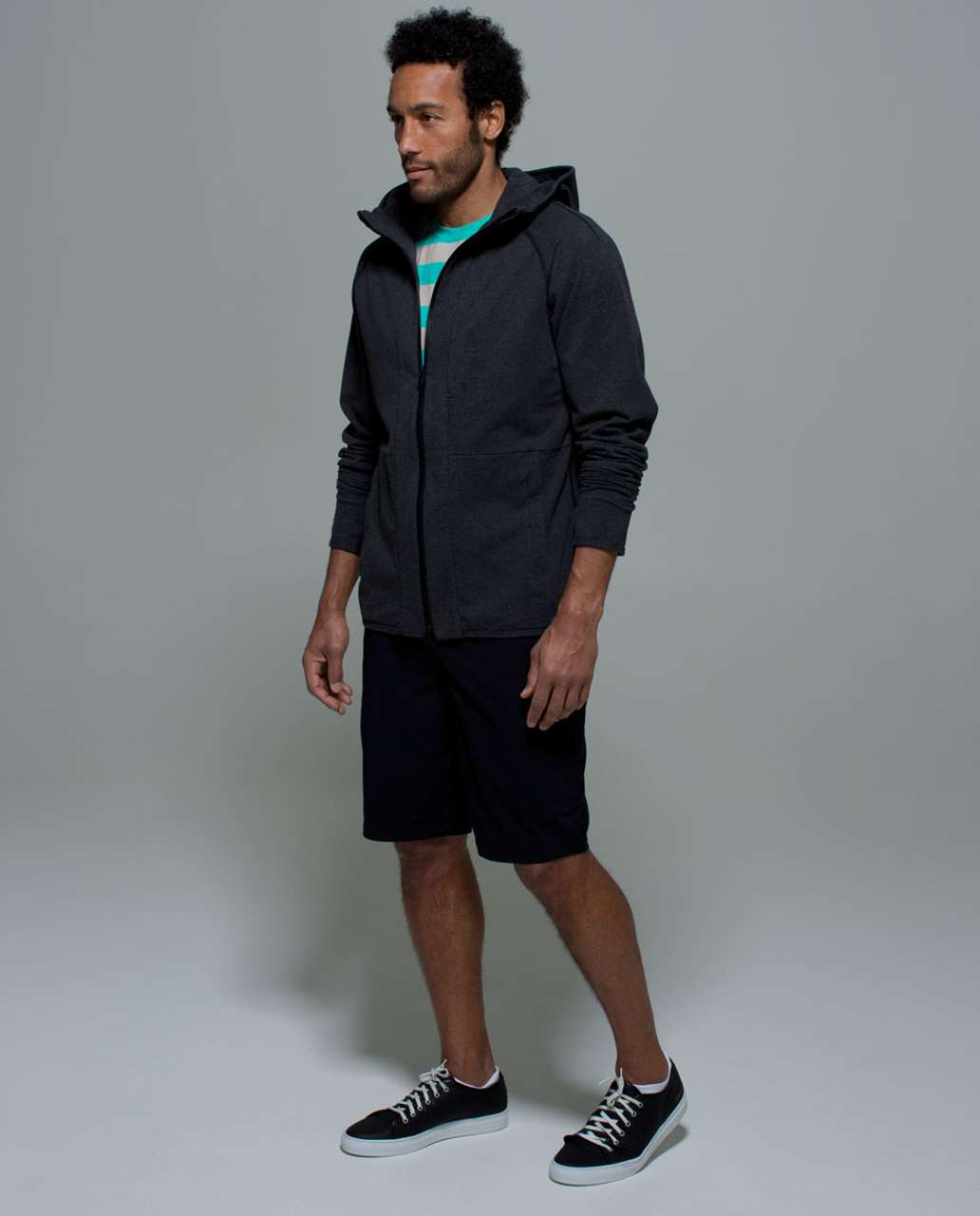 Lululemon Post Workout Hoodie - Heathered Black - lulu fanatics