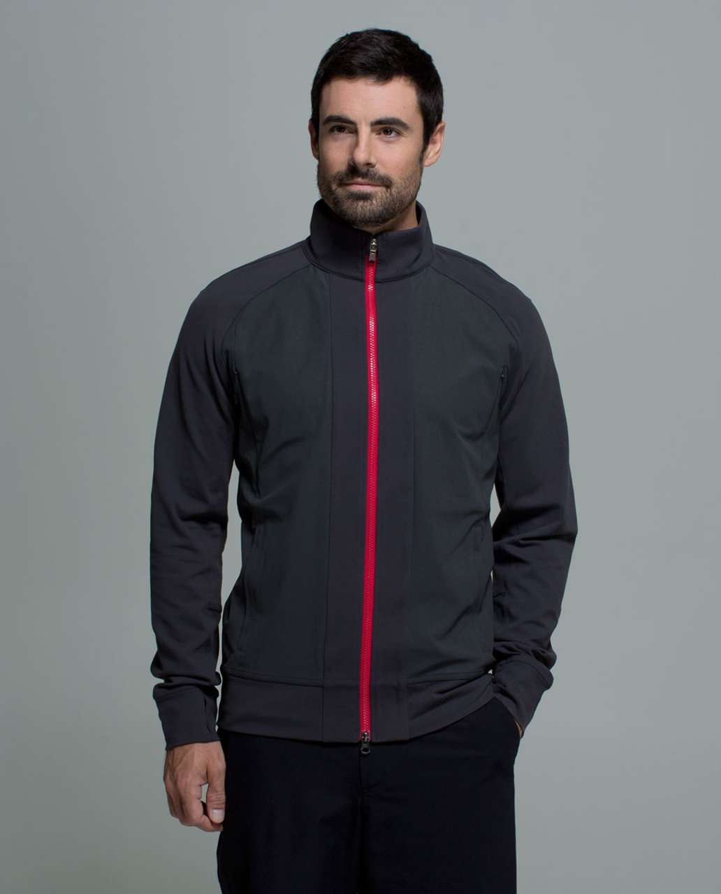 Lululemon Tactic Jacket - Soot / Royal Red