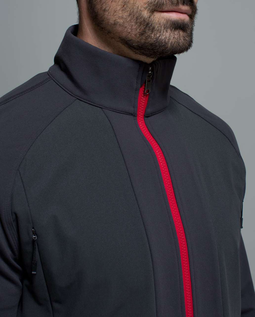 Lululemon Tactic Jacket - Soot / Royal Red