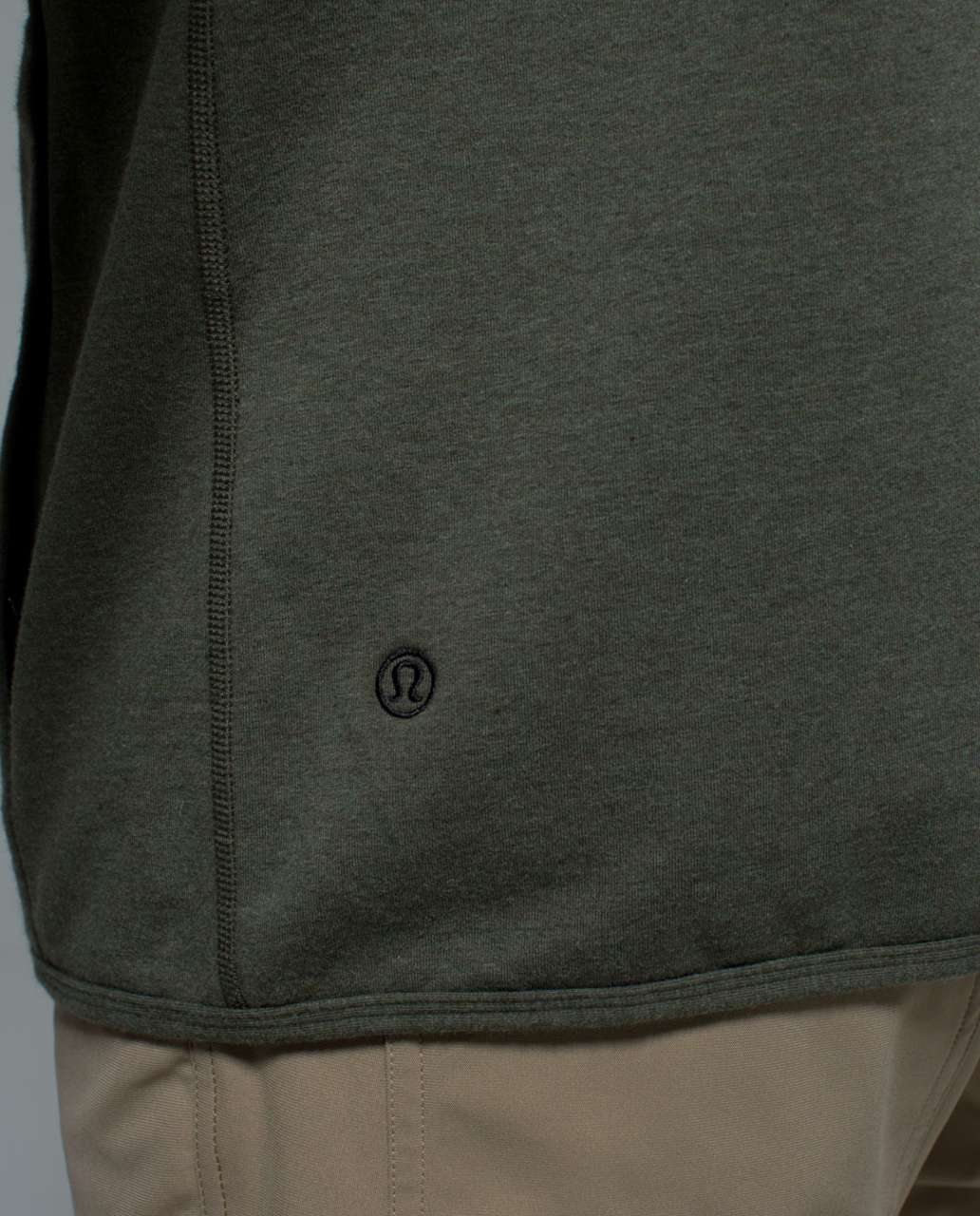 Lululemon Post Workout Hoodie - Heathered Fatigue Green / Heathered Black