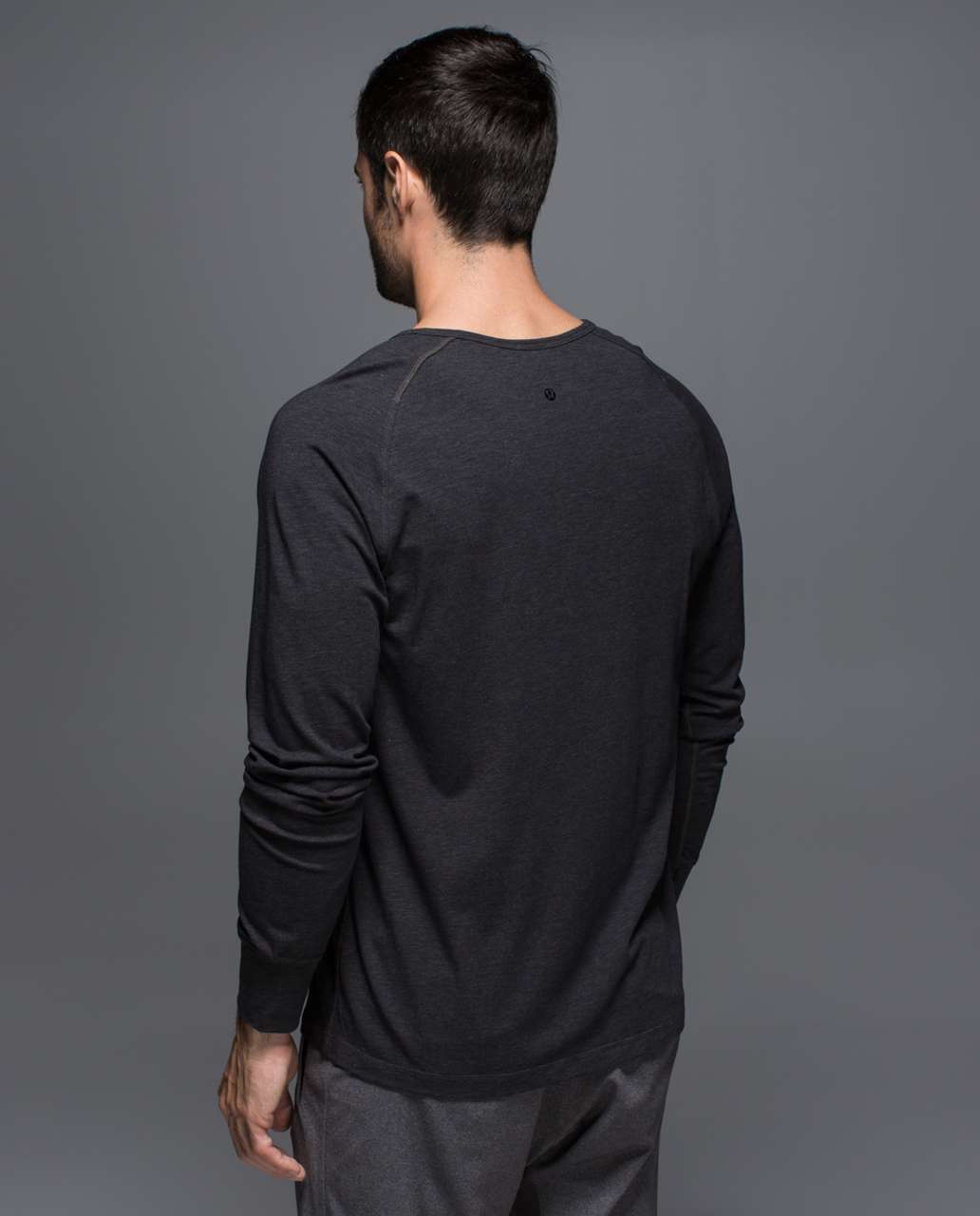 Lululemon Post Practice Henley - Heathered Black / Black