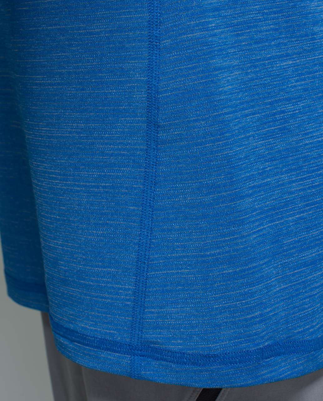 Lululemon Up Front Short Sleeve V - Heathered Lakeside Blue / Black