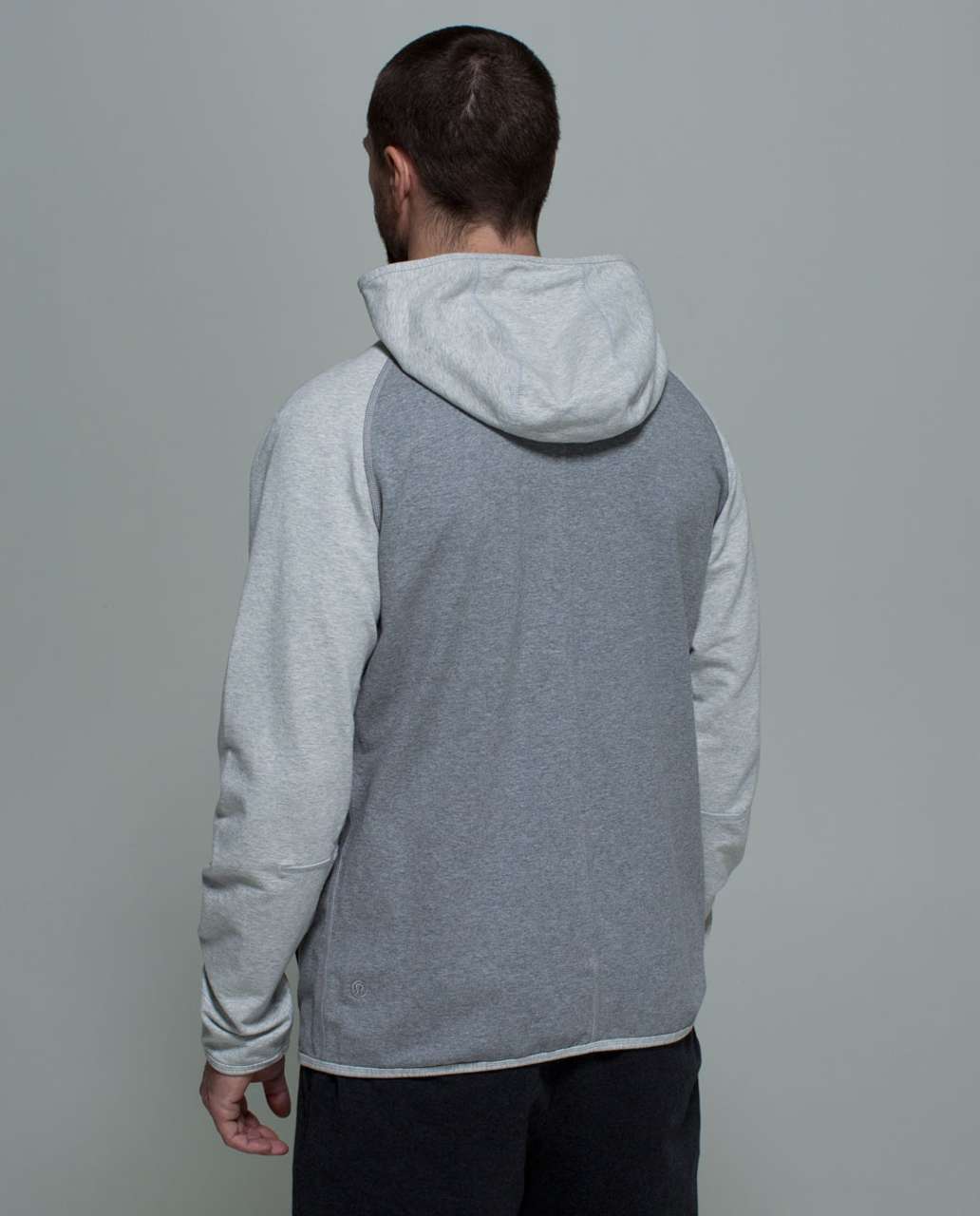 Lululemon Post Workout Hoodie - Heathered Medium Grey / Heathered Light Grey