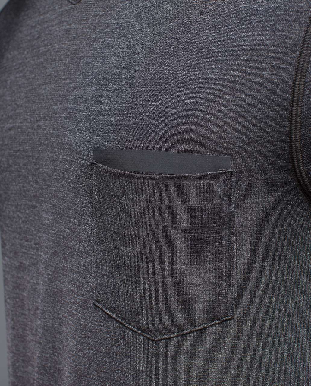 Lululemon Up Front Short Sleeve V - Heathered Black / Black