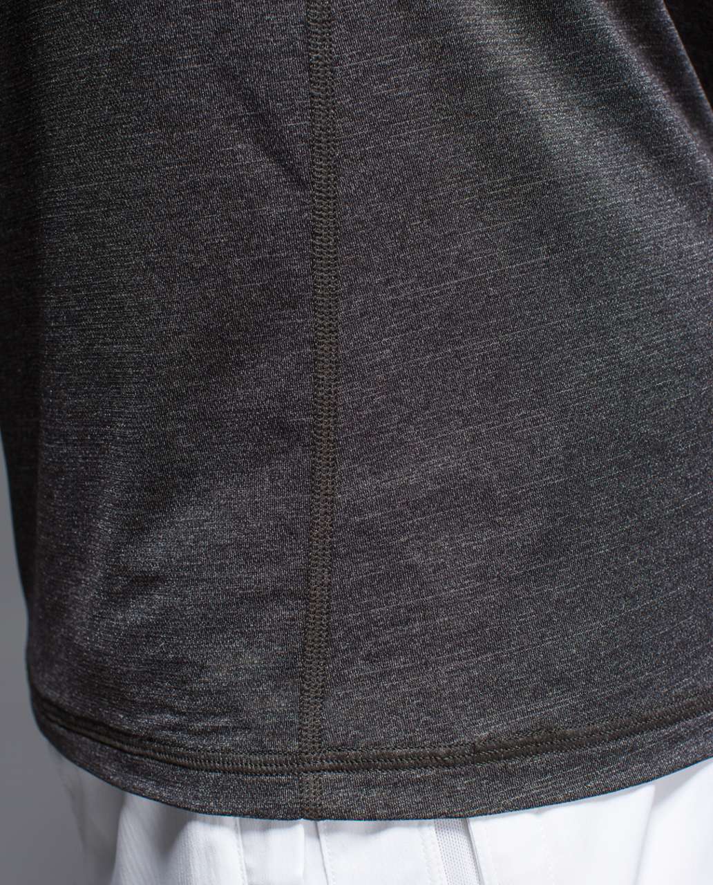 Lululemon Up Front Short Sleeve V - Heathered Black / Black