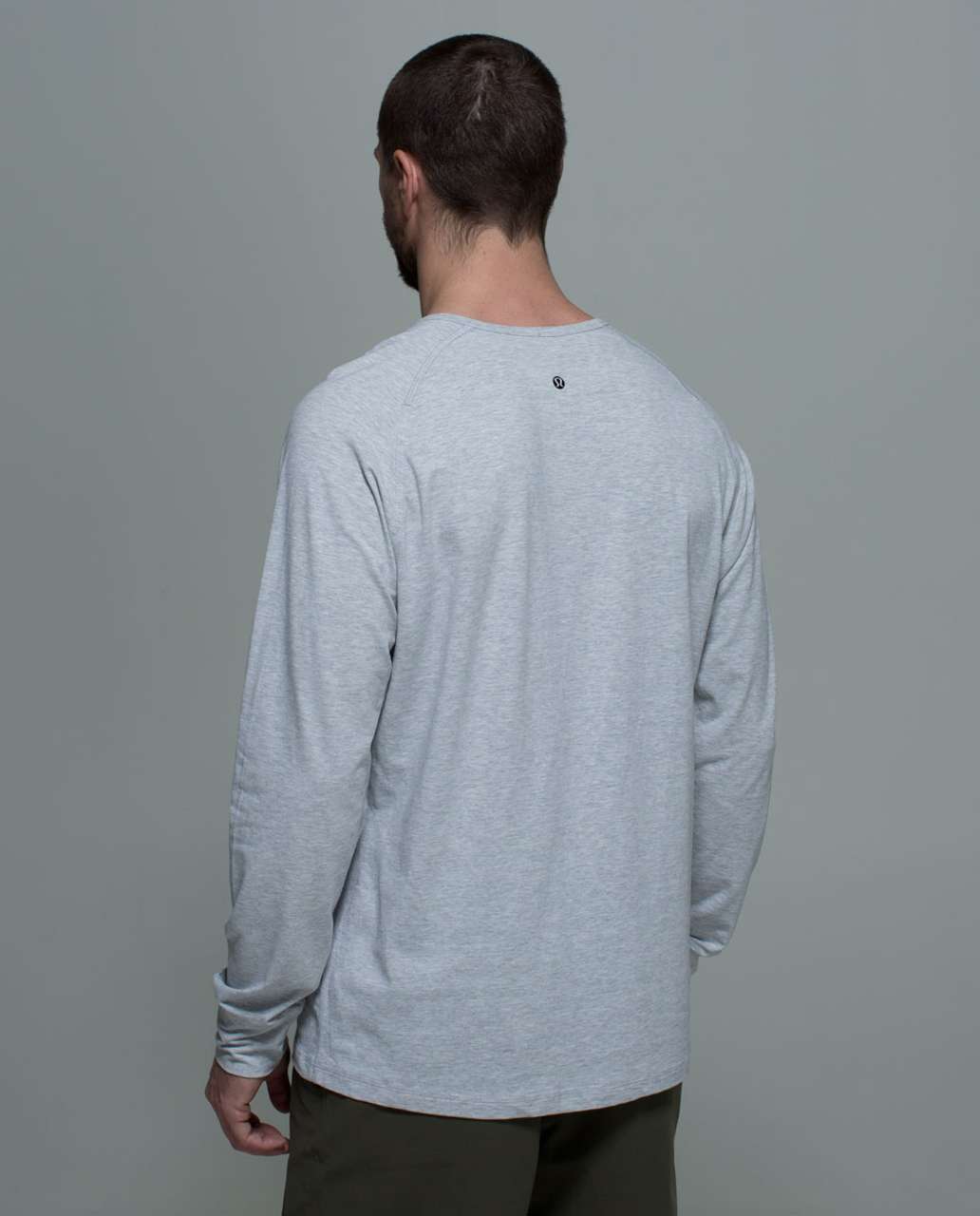 Lululemon Post Practice Henley - Heathered Silver Spoon / Ambient Grey