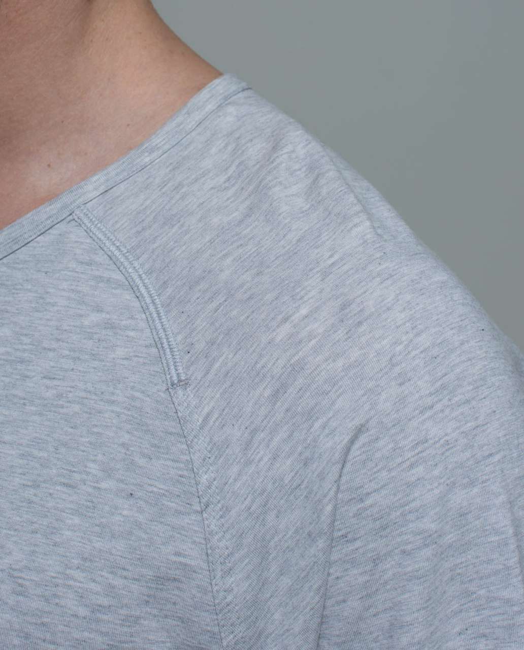 Lululemon Post Practice Henley - Heathered Silver Spoon / Ambient Grey