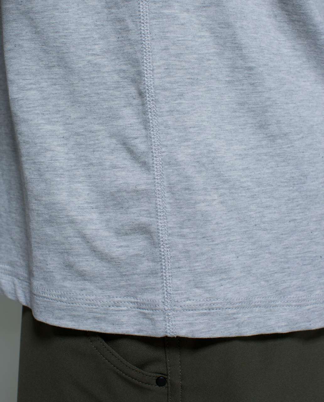 Lululemon Post Practice Henley - Heathered Silver Spoon / Ambient Grey