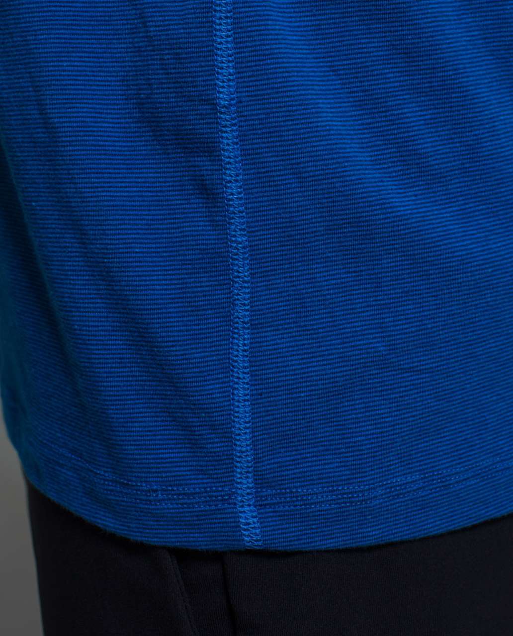 Lululemon Post Practice Henley - Wee Stripe Lakeside Blue / Ambient Grey