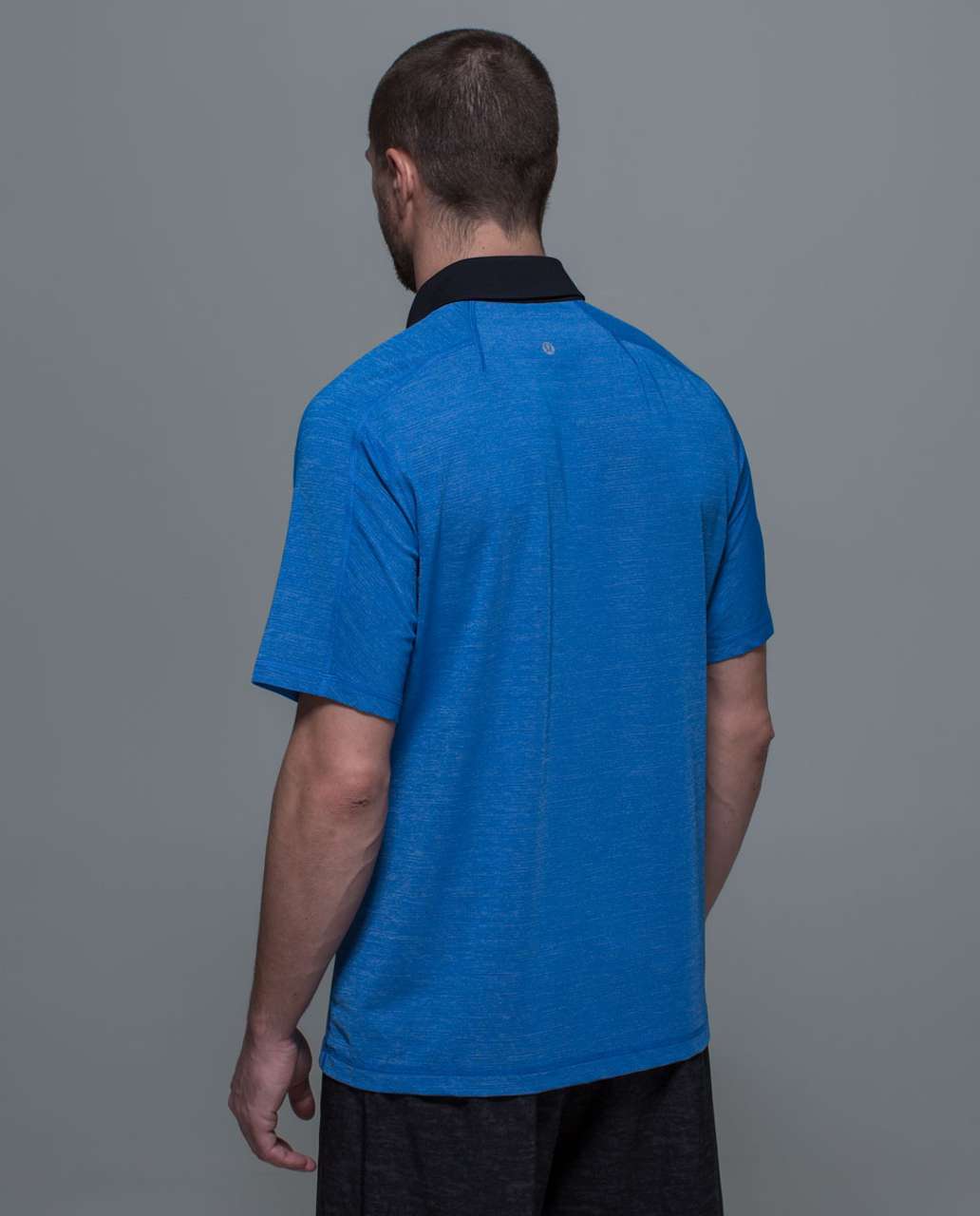 Lululemon Assert Polo - Heathered Lakeside Blue / Black