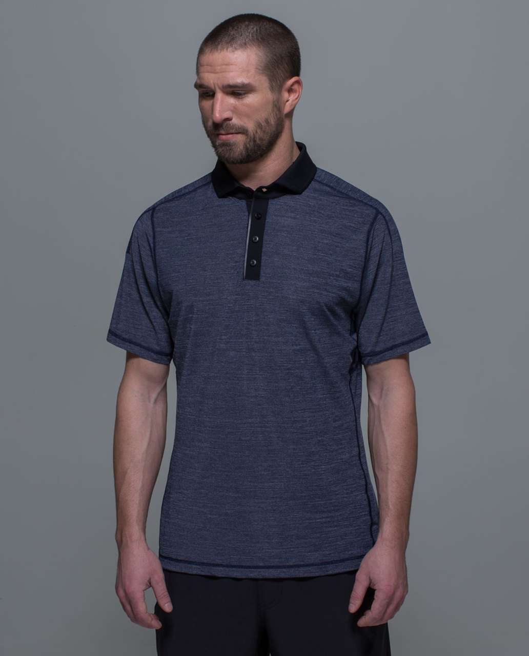 Lululemon Assert Polo - Heathered Inkwell / Black