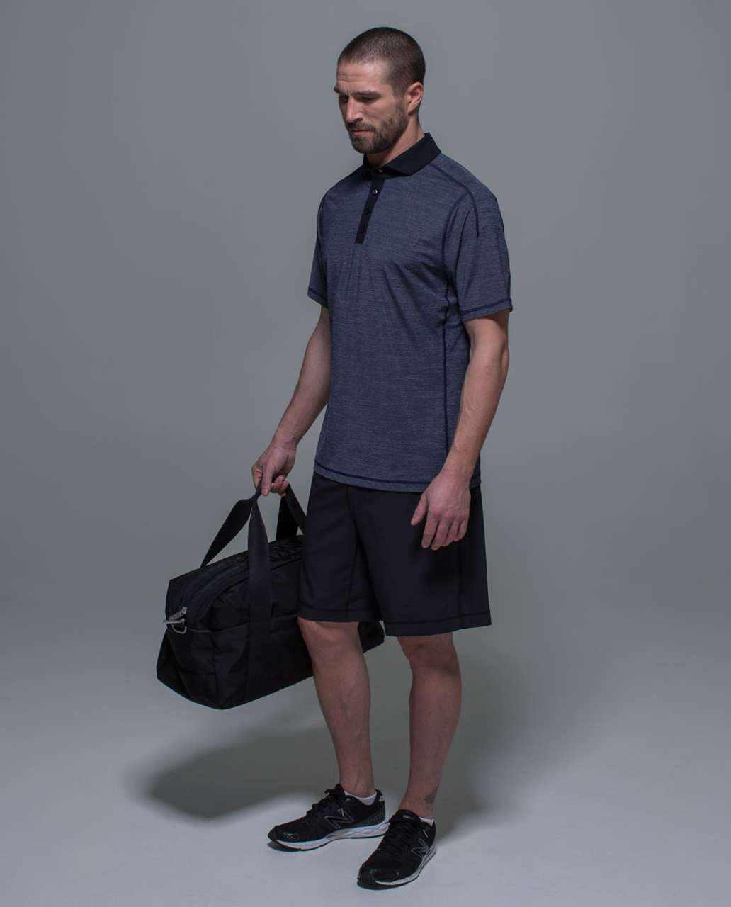 Lululemon Assert Polo - Heathered Inkwell / Black