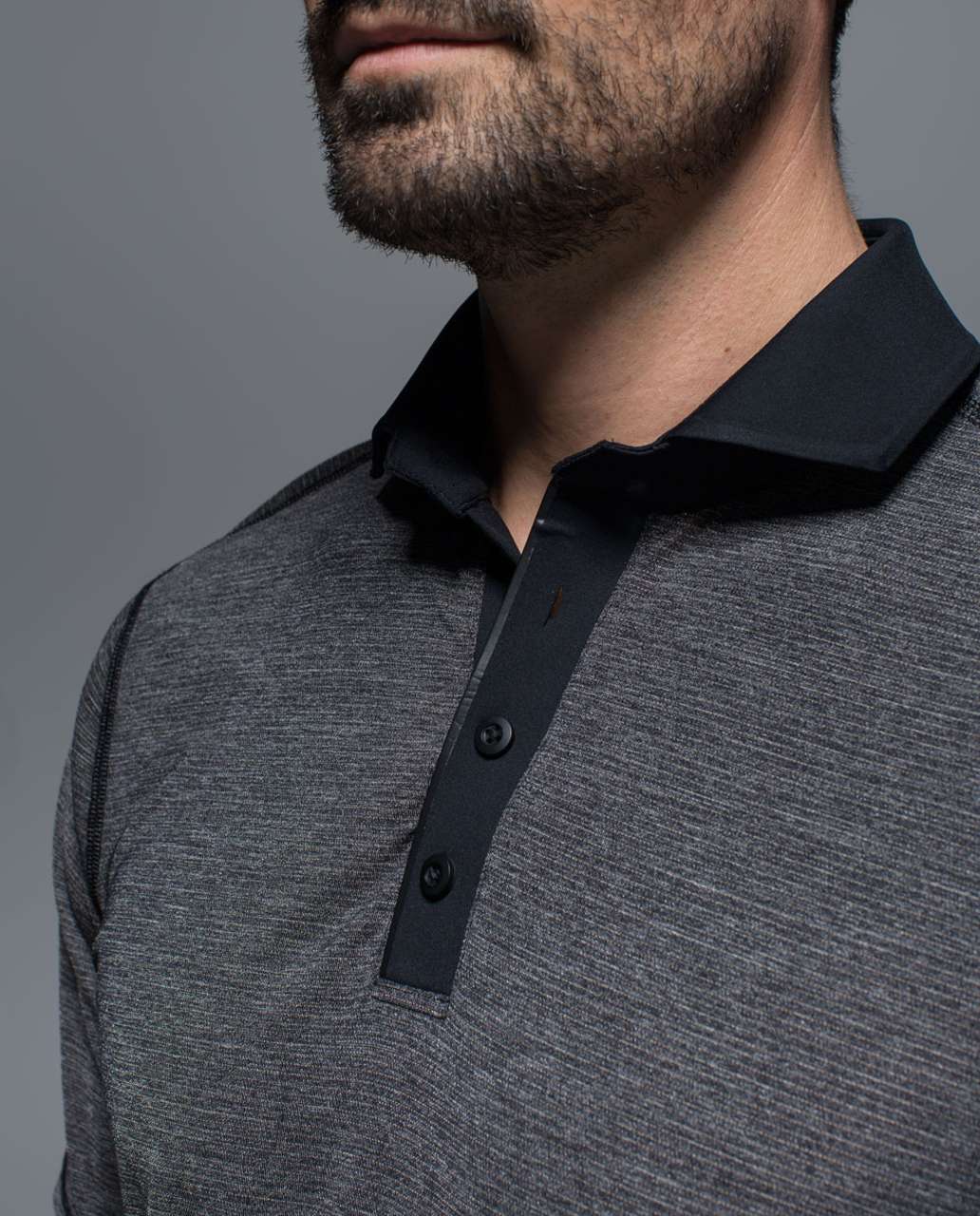 Lululemon Assert Polo - Heathered Black / Black