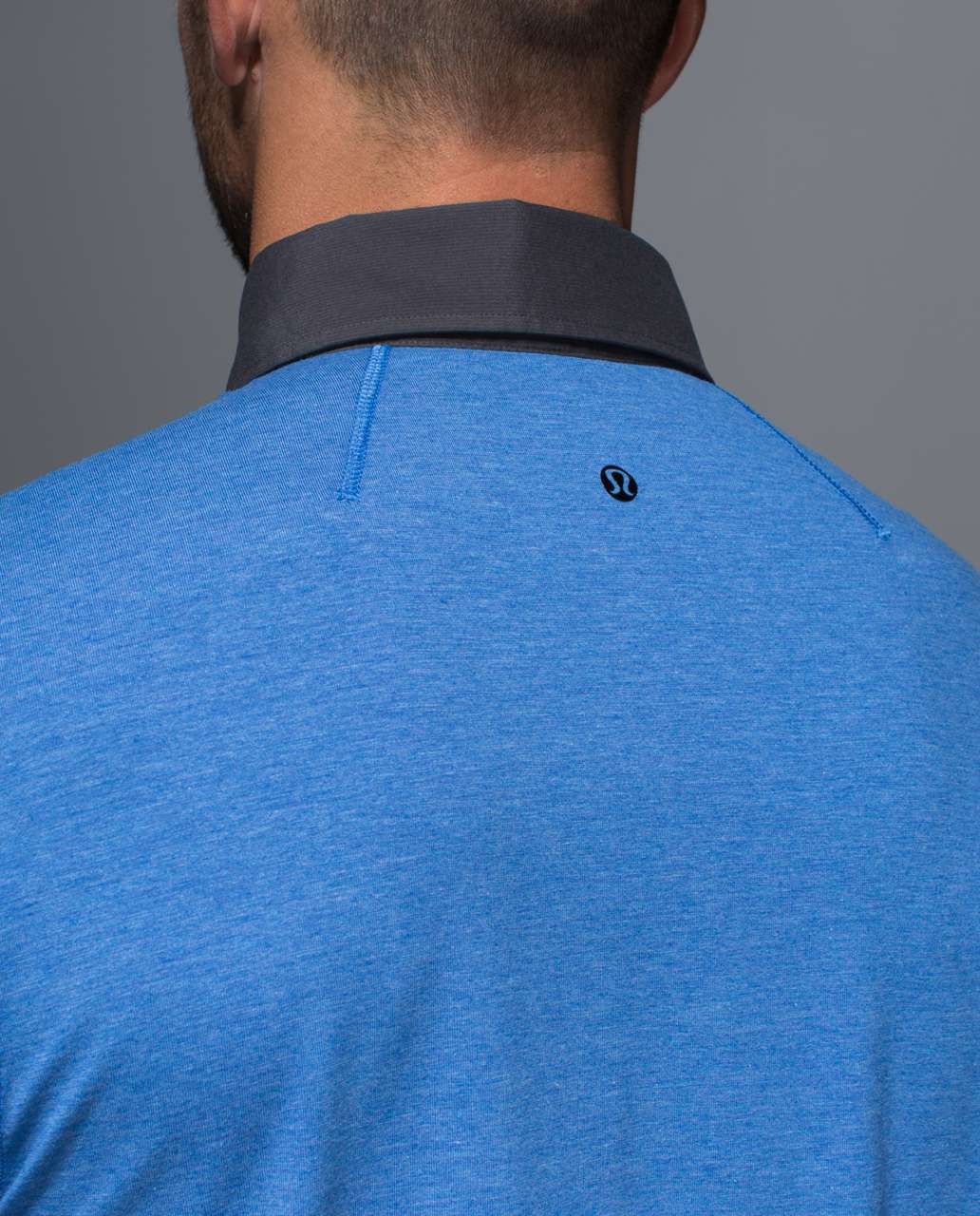 Lululemon Post Practice Polo - Heathered Lakeside Blue / Soot