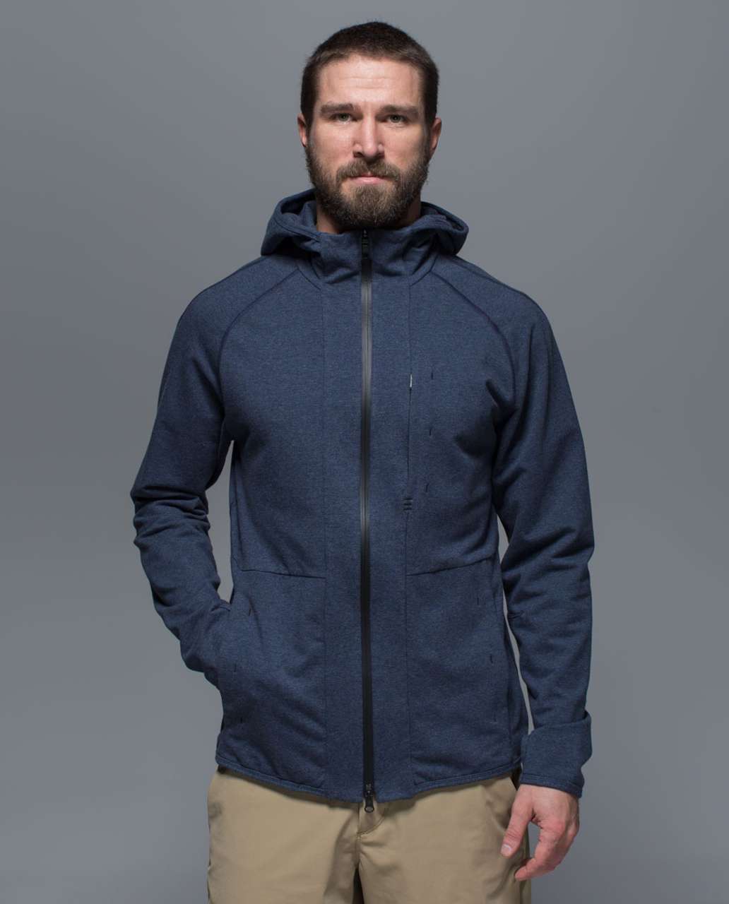 Lululemon Post Workout Hoodie - Heathered Cadet Blue