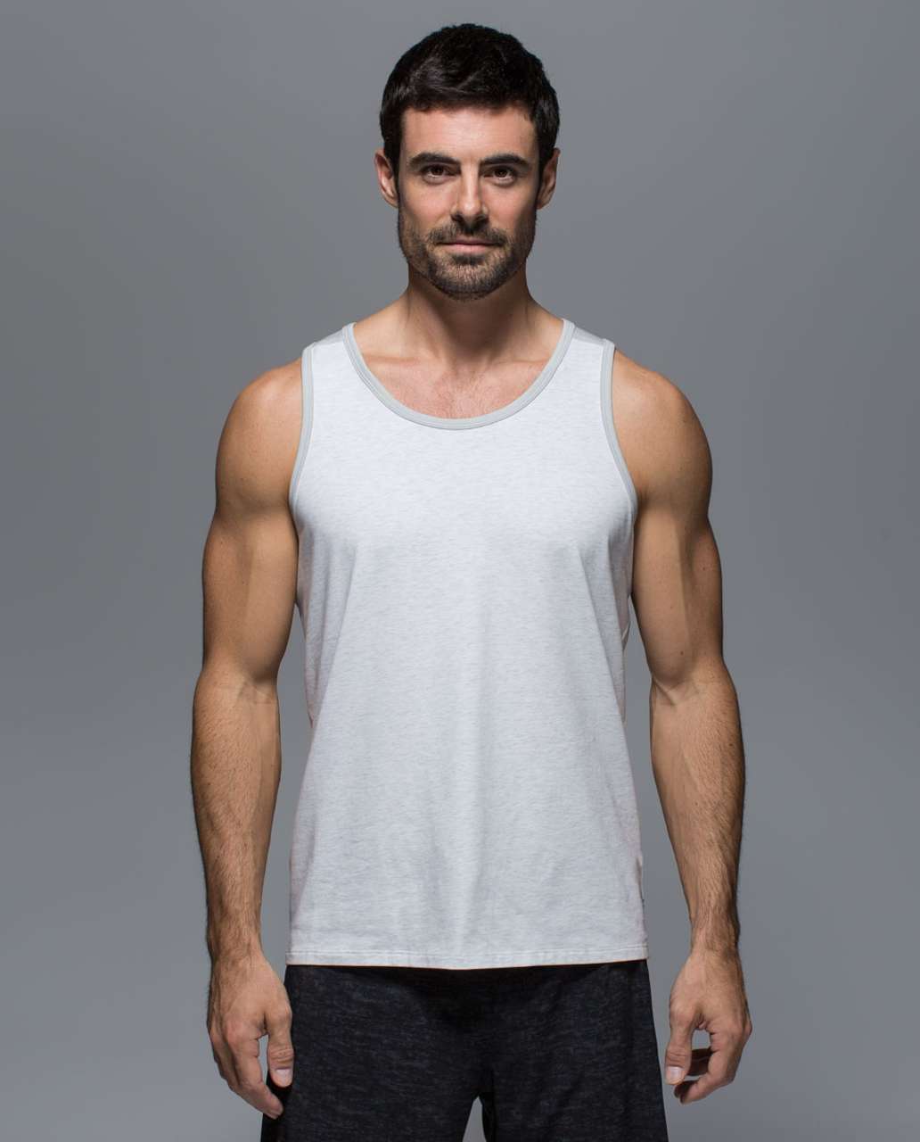 Lululemon Post Practice Tank - Heathered White / Silver Spoon