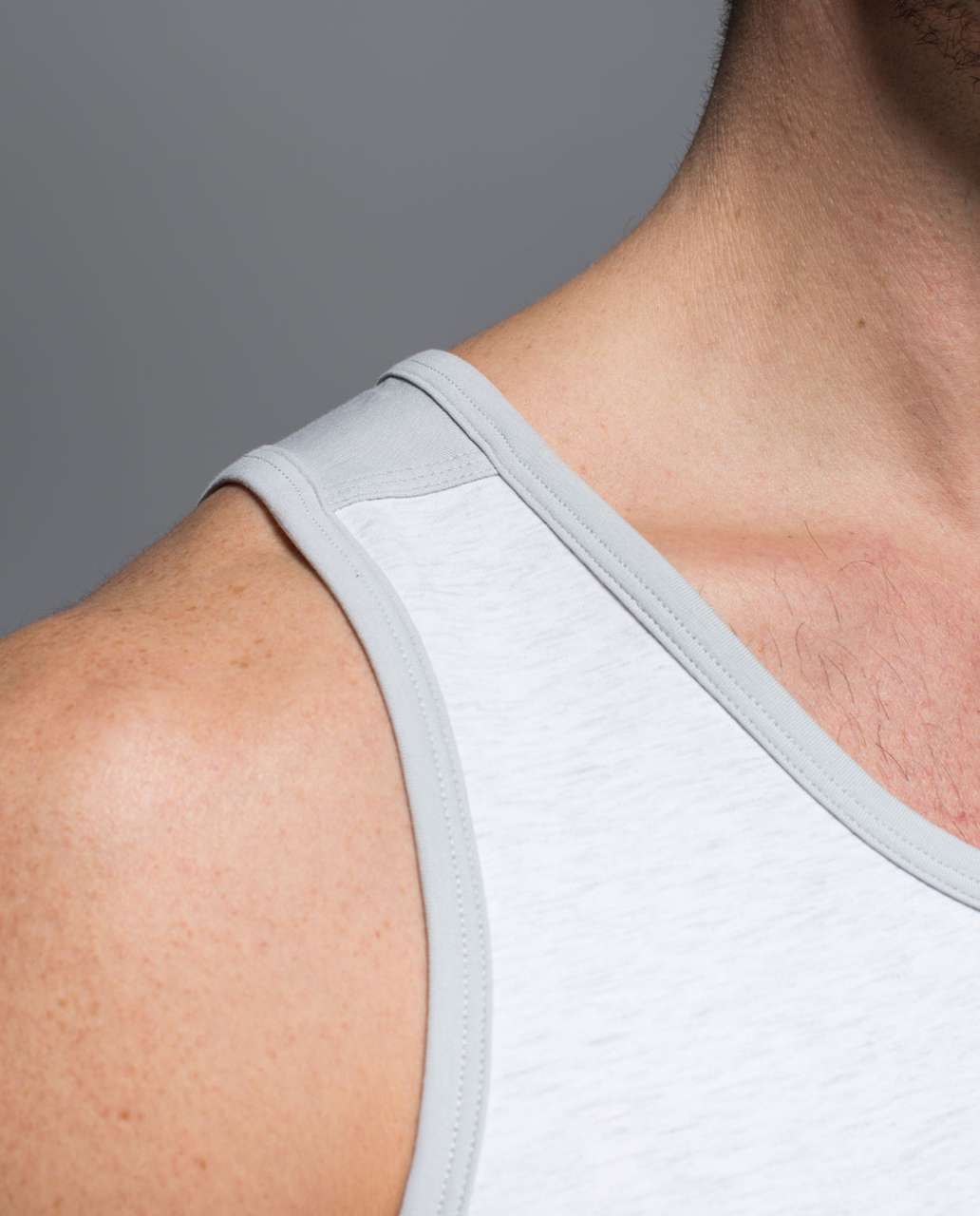 Lululemon Post Practice Tank - Heathered White / Silver Spoon