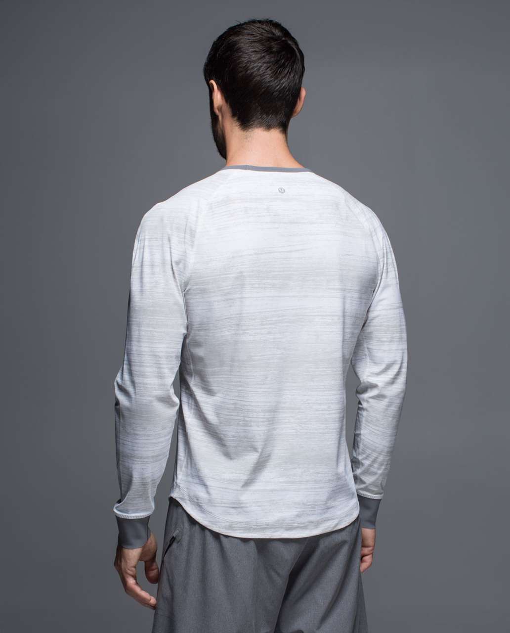 Lululemon Ocean Tech Long Sleeve - Righteous Stripe New White / Silver Spoon