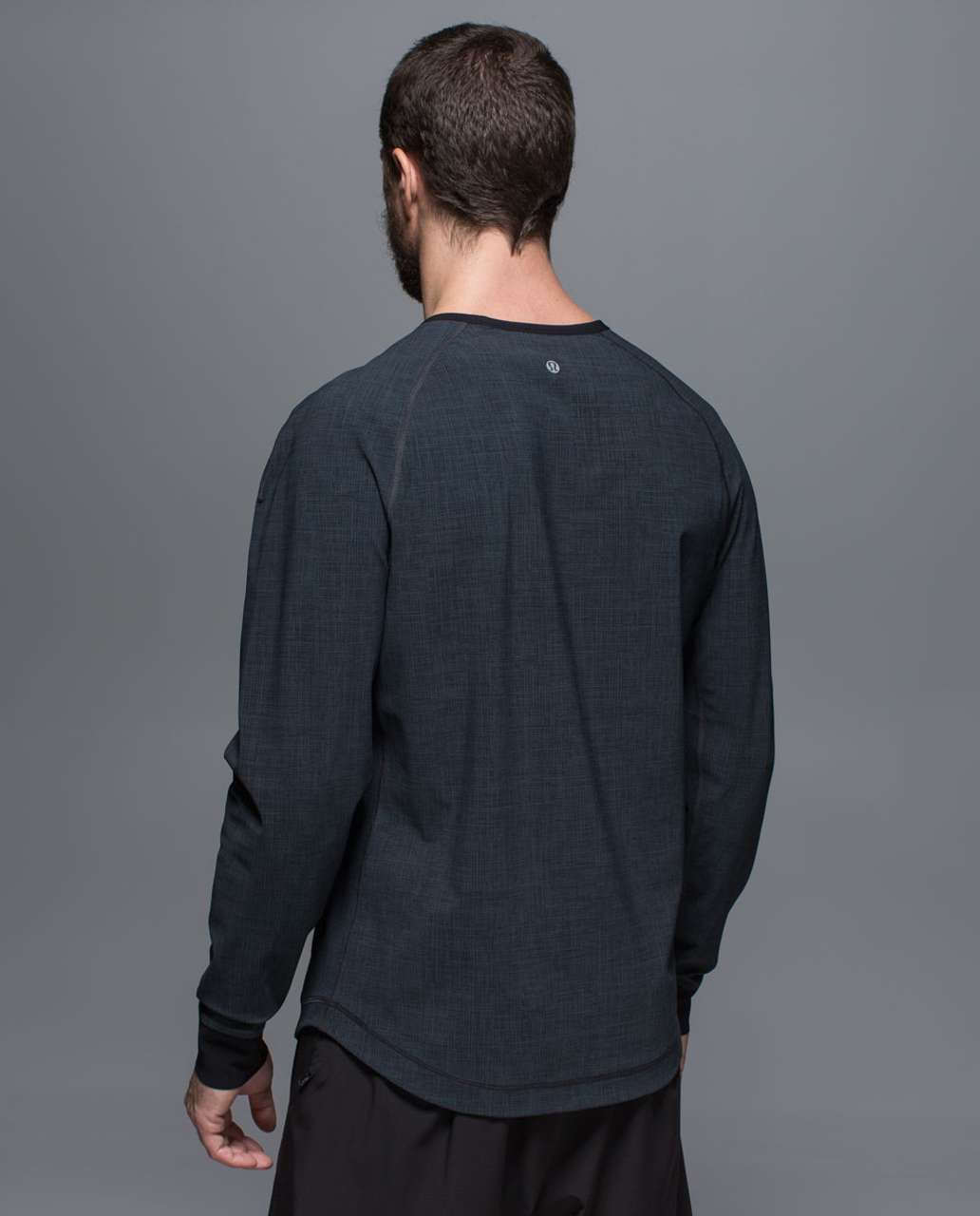 Lululemon Ocean Tech Long Sleeve - Scratch That Texture More Deep Coal / Black