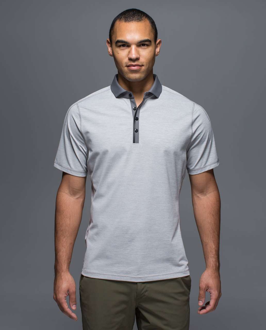 Lululemon Pivot Polo - Heathered Medium Grey / Slate - lulu fanatics