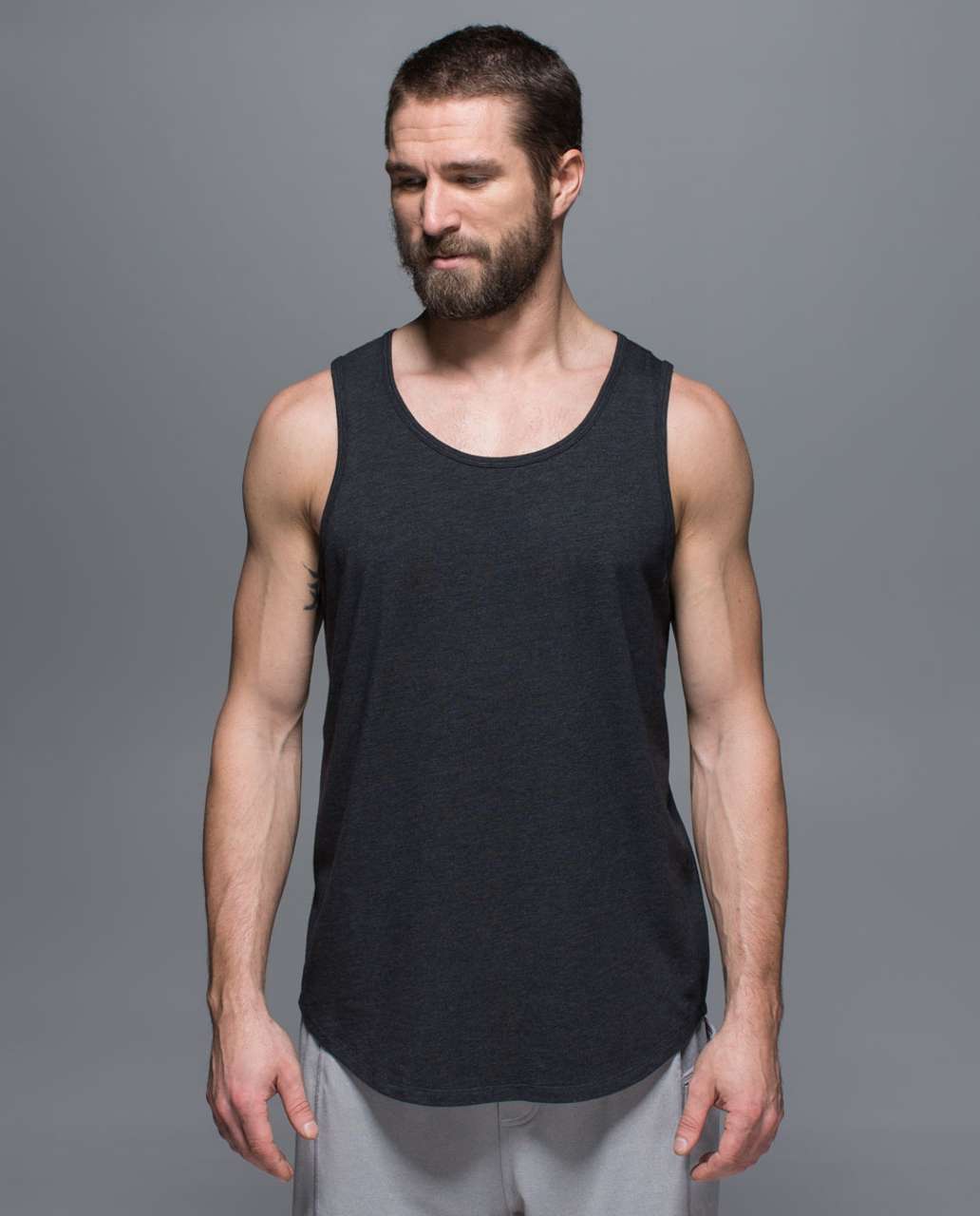 Lululemon Rival Tank - Heathered Black - lulu fanatics